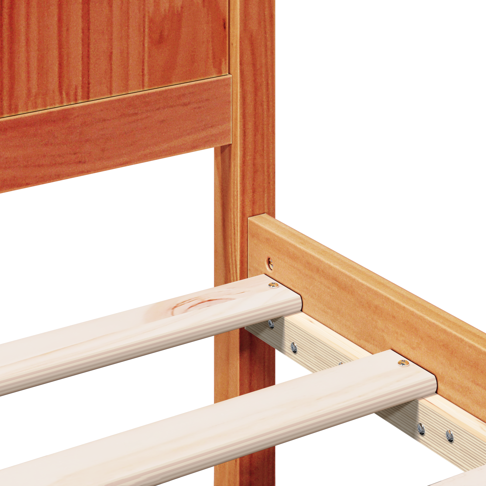 Solid Pine Bed Frame Wax brown Solid wood 120 x 190 cm Durable - Image 9