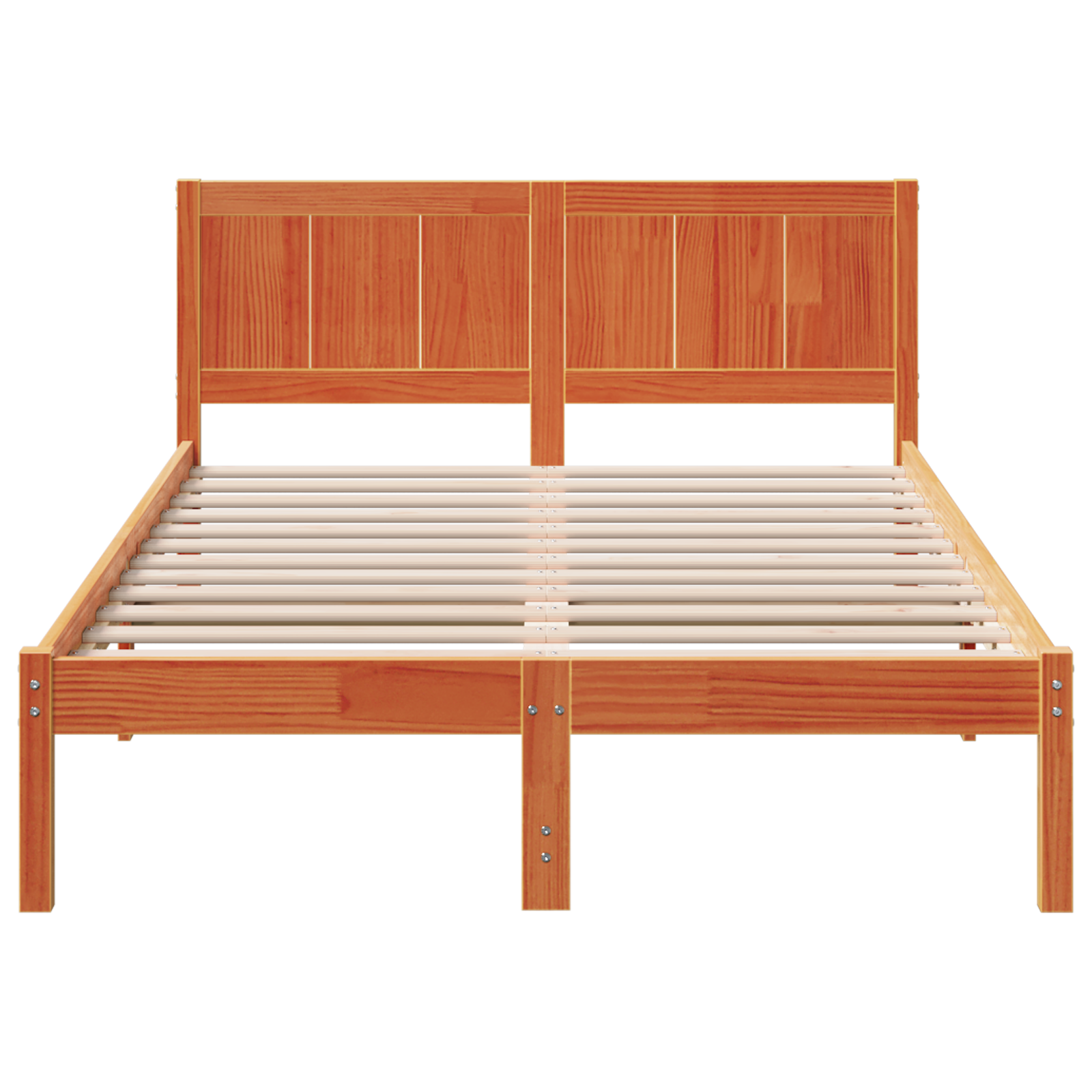 Solid Pine Bed Frame Wax brown Solid wood 120 x 190 cm Durable - Image 6