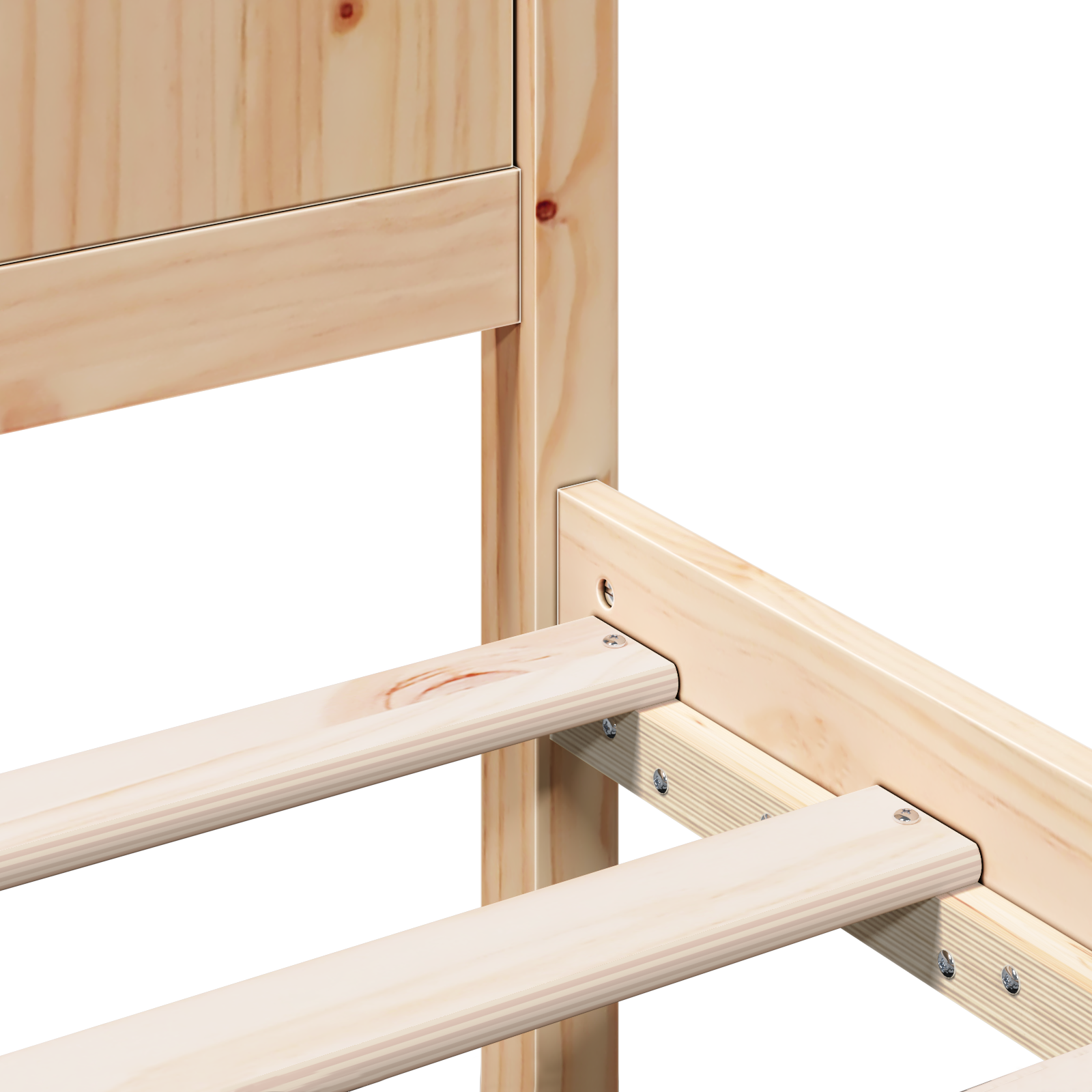 Pine Wood Bed Frame Natural Solid Wood 80 x 200 cm Durable - Image 9