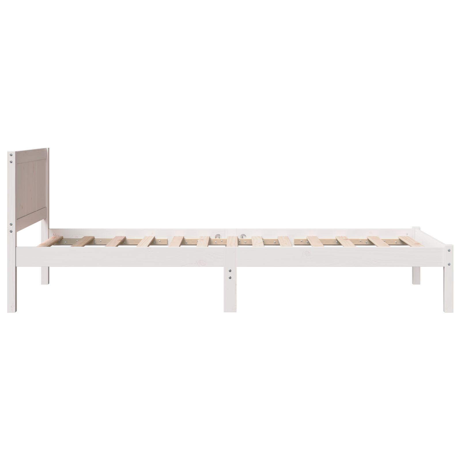 Pine Wood Bed Frame White White Solid Pine Wood 80 x 200 cm - Image 7