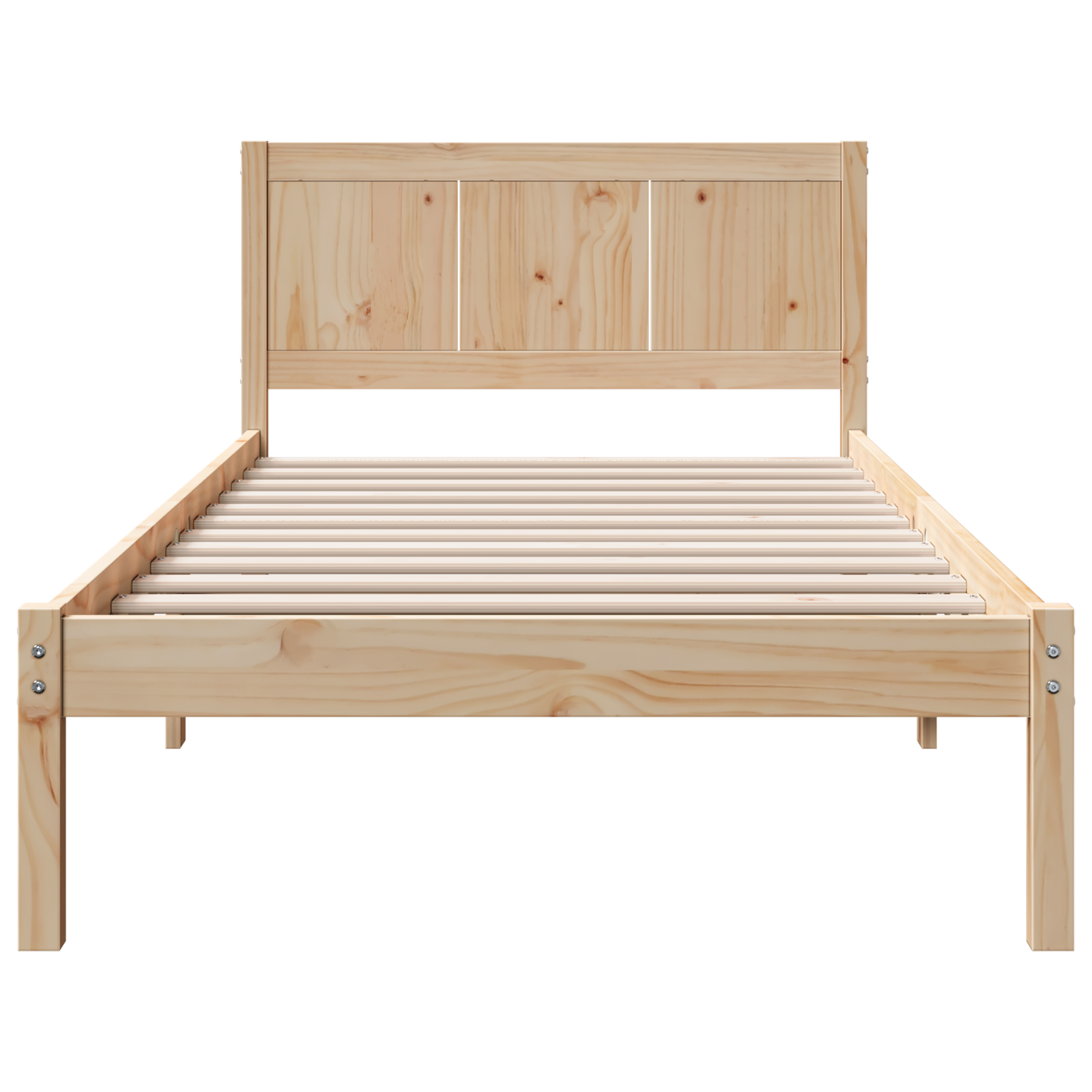 Pine Wood Bed Frame Natural Solid Pine Wood 100 x 200 cm - Image 6