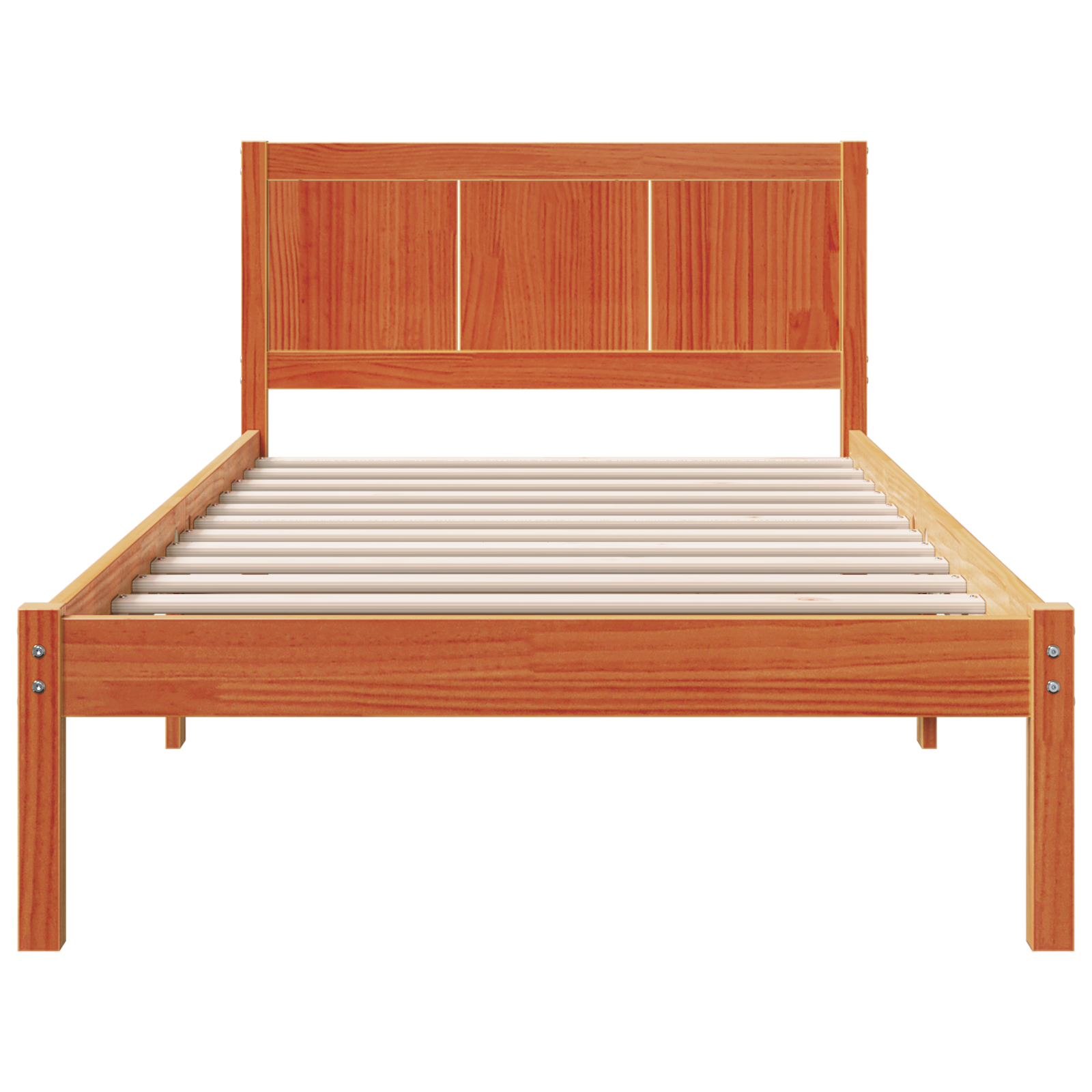 Wax Brown Bed Frame Wax brown Solid Pine wood 90 x 190 cm Durable - Image 6