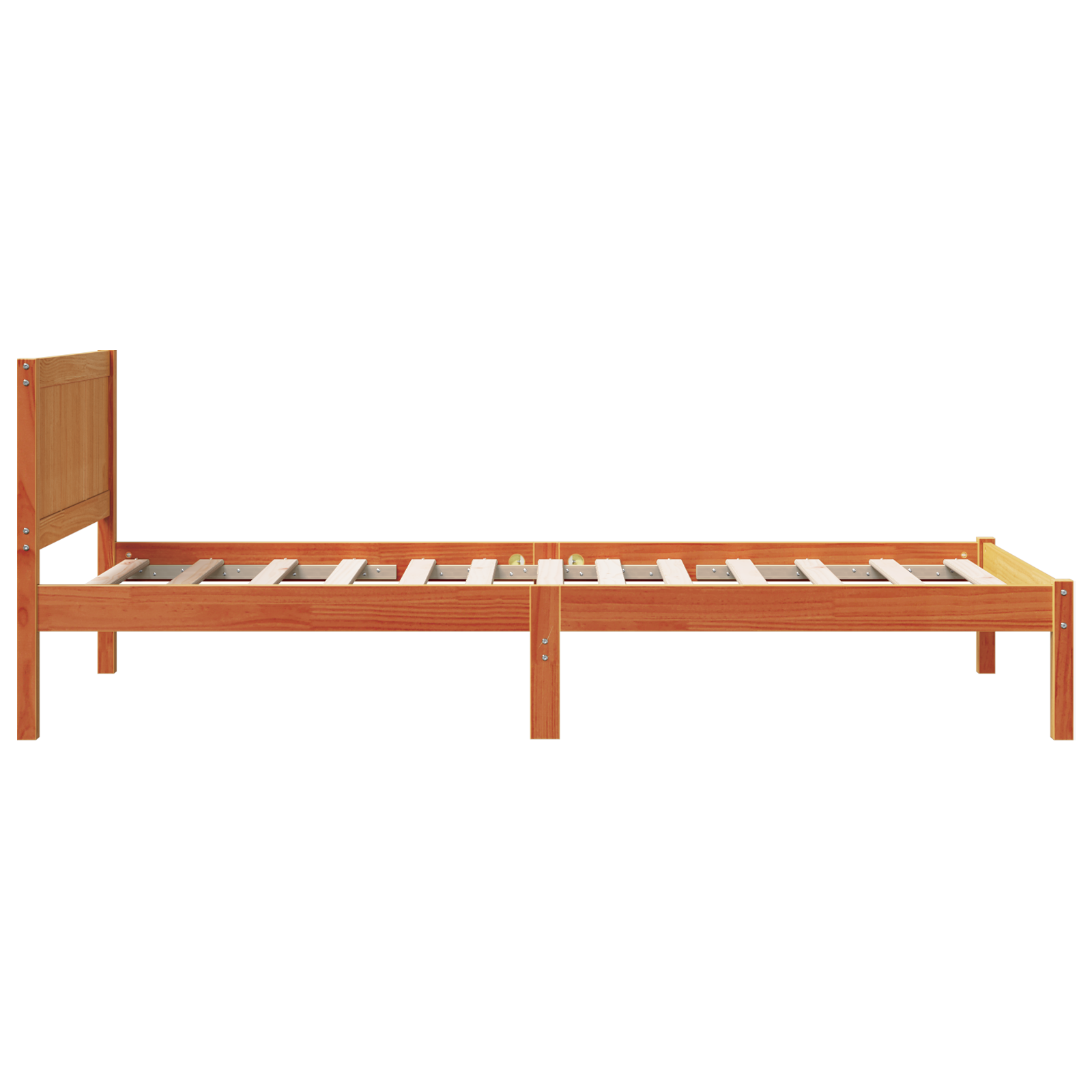 Wax Brown Bed Frame Wax brown Solid Pine wood 90 x 190 cm Durable - Image 7