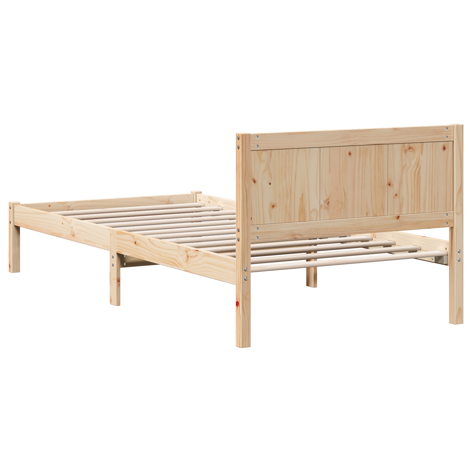 Single Pine Wood Bed Frame Natural Solid Pine Wood Single Durable - Image 8
