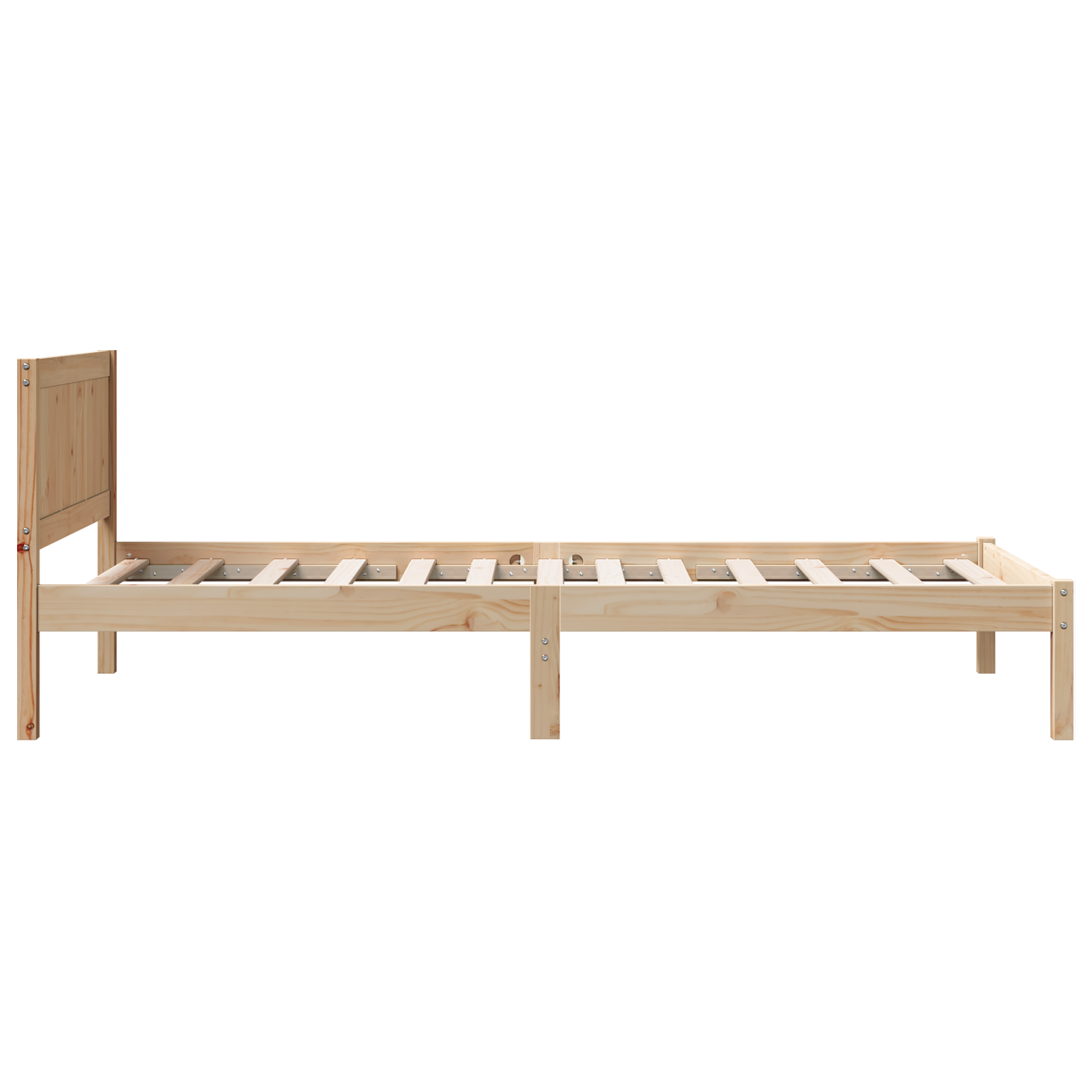 Single Pine Wood Bed Frame Natural Solid Pine Wood Single Durable - Image 7