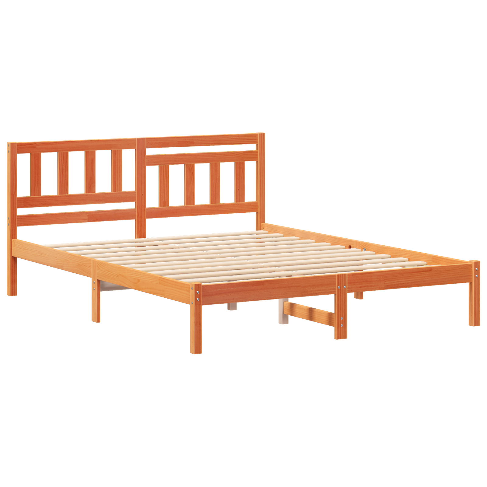 Bedframe Wasbruin 150 x 200 cm Massief grenenhout image 2