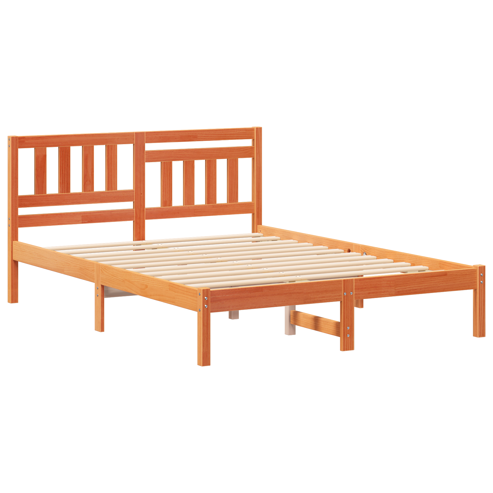 Bedframe Wasbruin 135 x 190 cm Massief grenenhout image 2