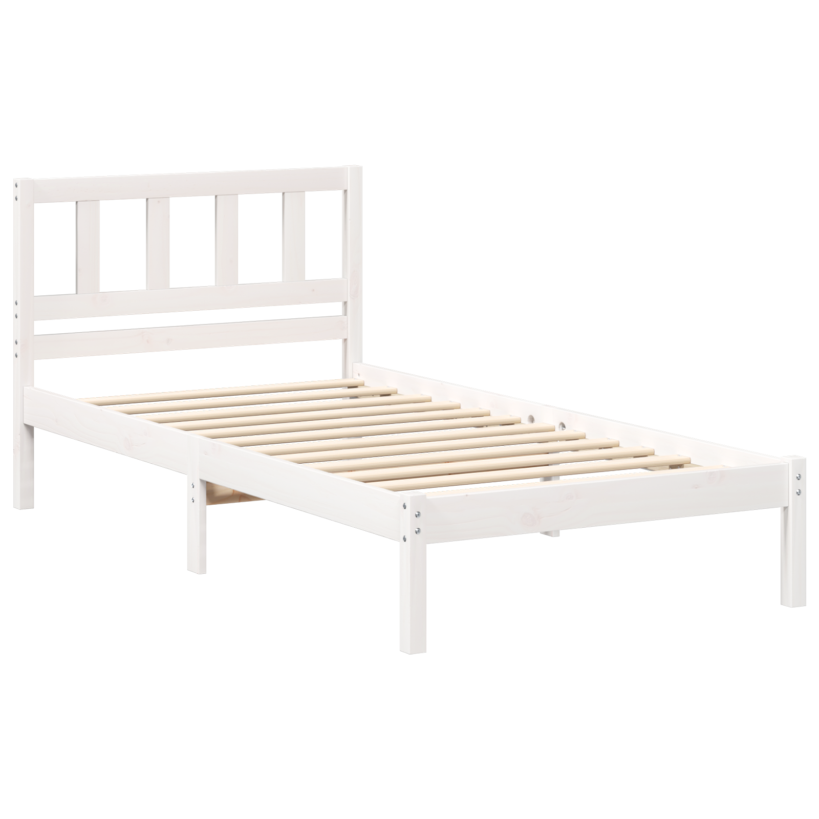 Bedframe met hoofdeinde Bruin 100 x 200 cm Massief grenenhout image 2