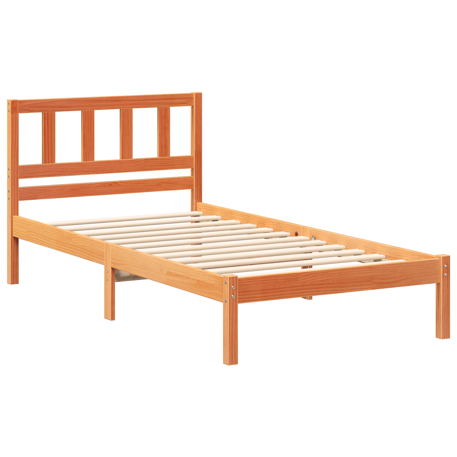 Bedframe met hoofdeinde Wasbruin 75 x 190 cm Massief grenenhout image 2