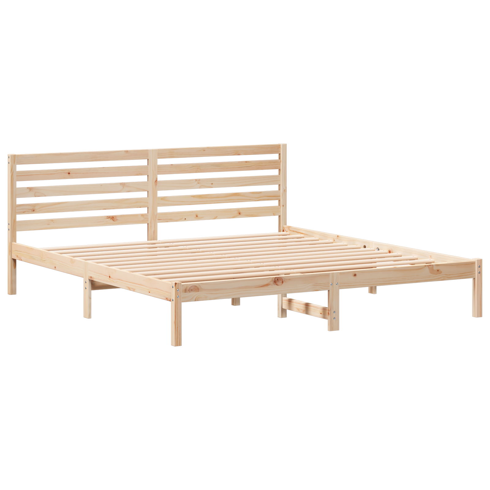 Bedframe met hoofdeinde Bruin 180 x 200 cm Massief grenenhout image 2