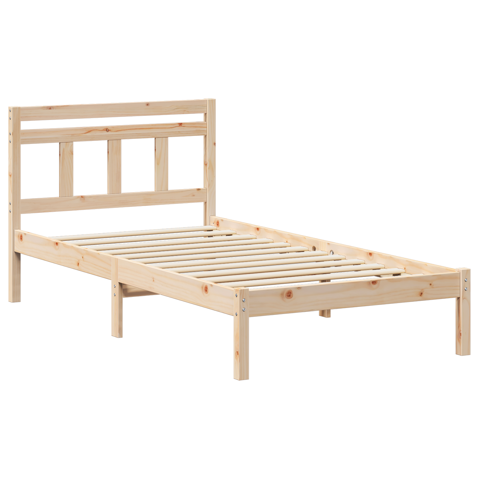 Bedframe Bruin 75 x 190 cm Massief grenenhout image 2