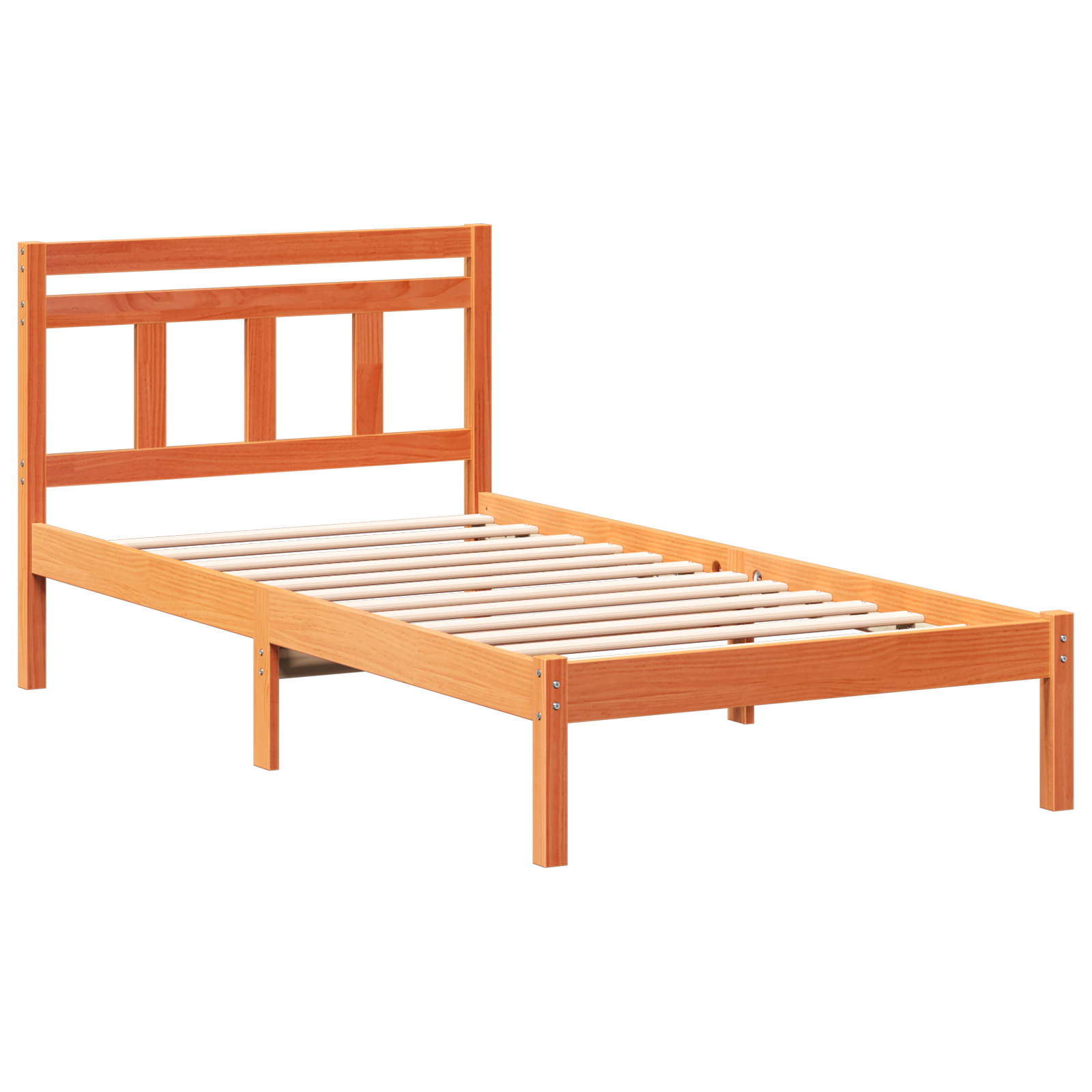 Bedframe Bruin 75 x 190 cm Massief grenenhout image 2
