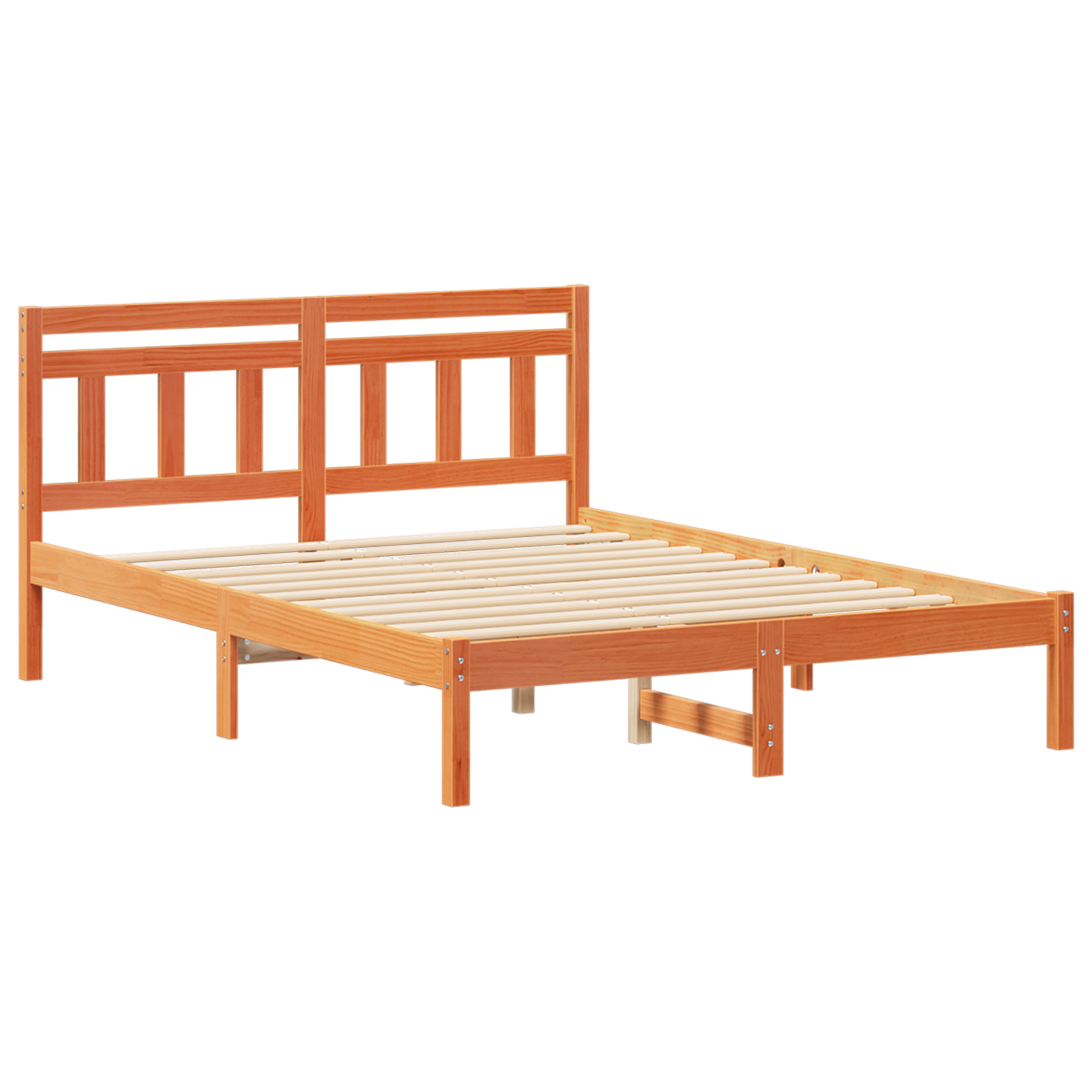Bedframe Bruin 135 x 190 cm Massief grenenhout image 2