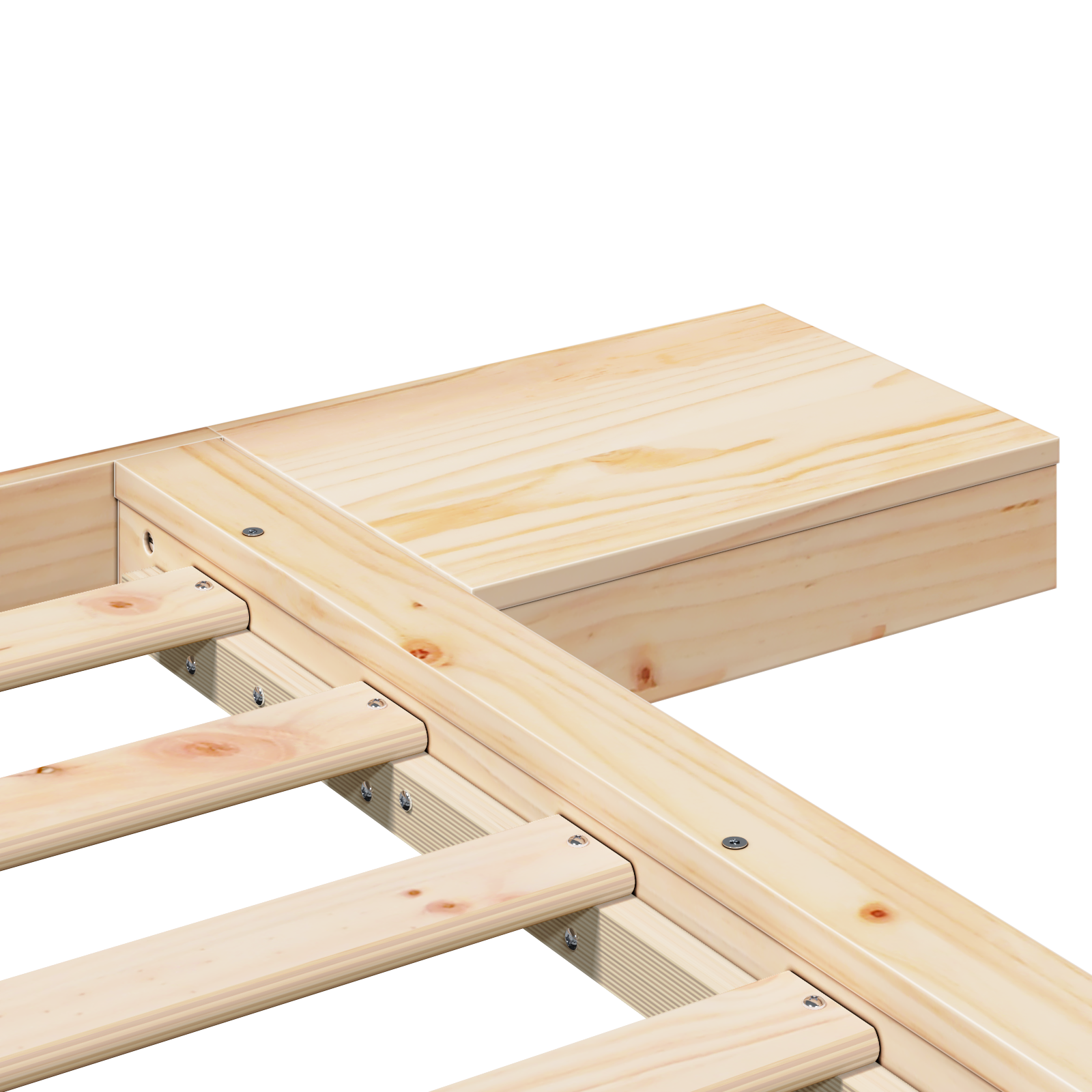 Bed Frame Brown 120 x 200 cm Wood - Image 8