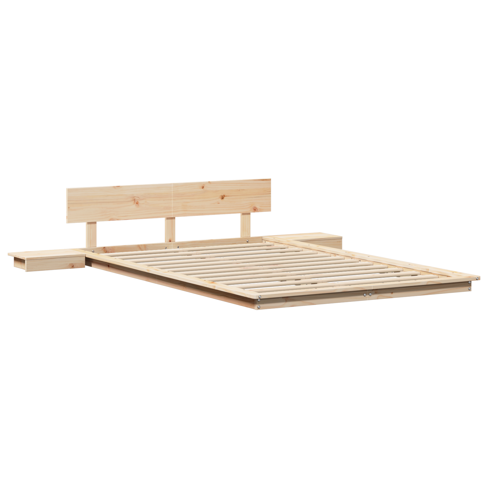 Bed Frame Brown 120 x 200 cm Wood - Image 2