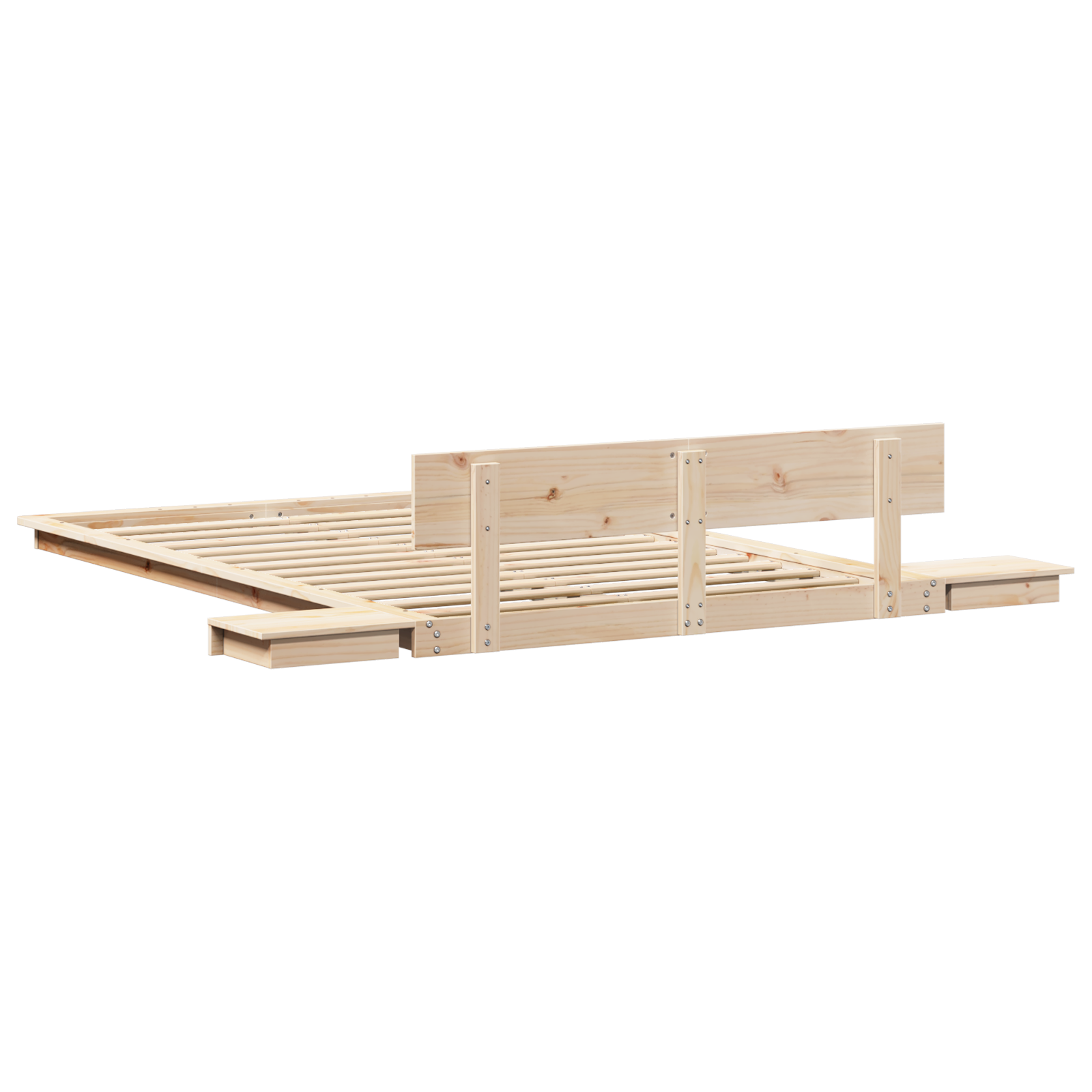 Bed Frame Brown 120 x 200 cm Wood - Image 7