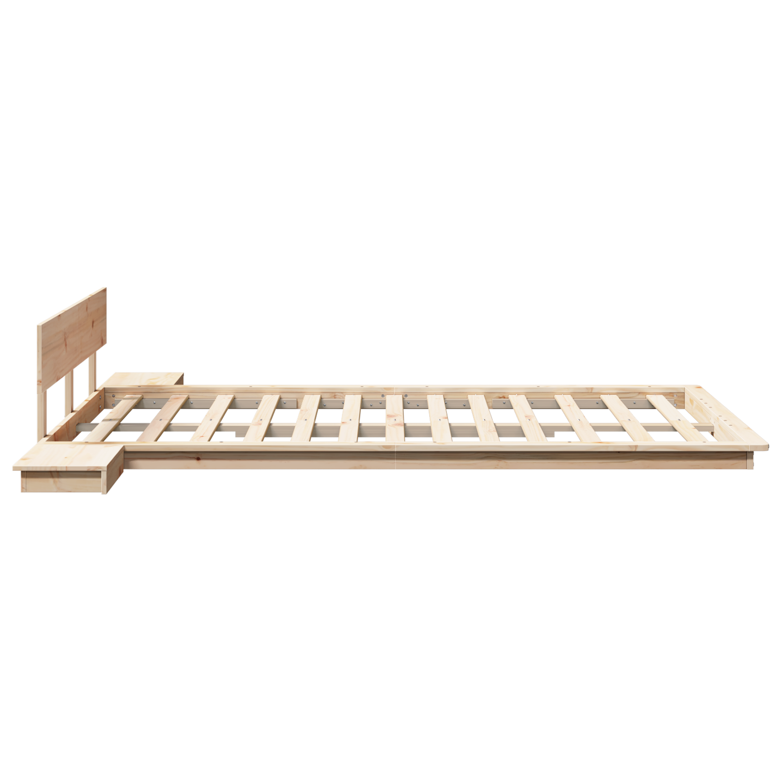 Bed Frame Brown 120 x 200 cm Wood - Image 6