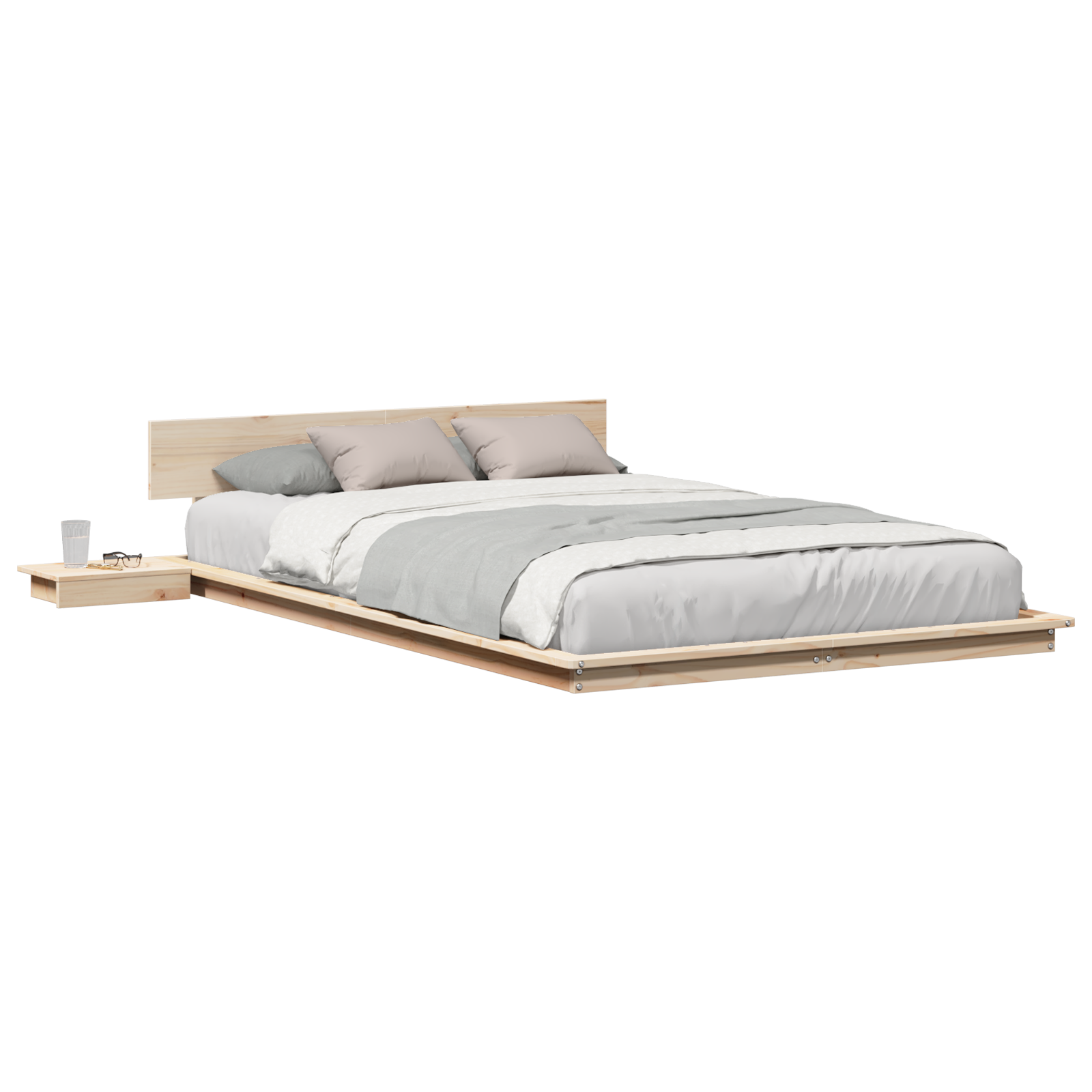 Bed Frame Brown 120 x 200 cm Wood - Image 3