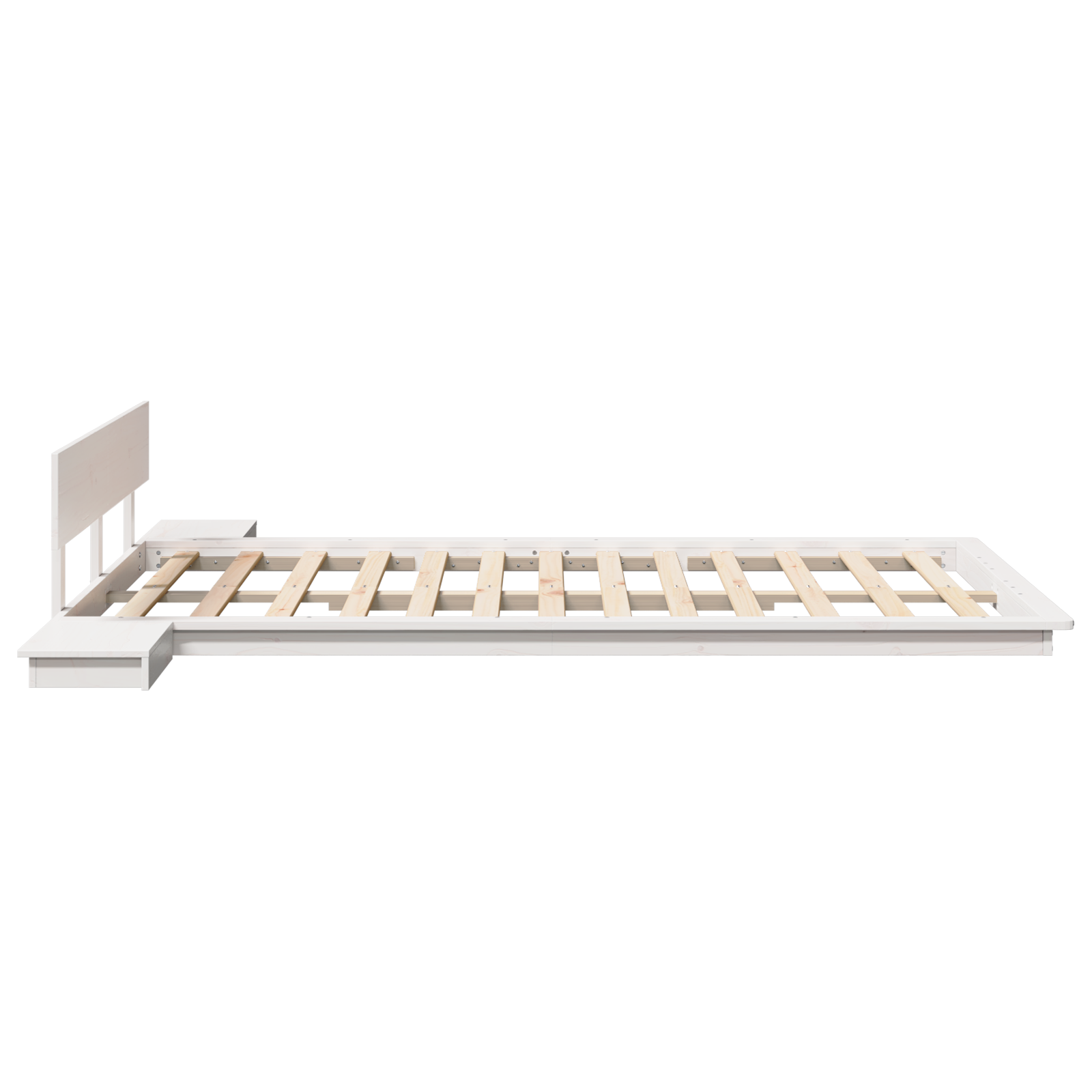Bed Frame White 120 x 200 cm Wood - Image 6