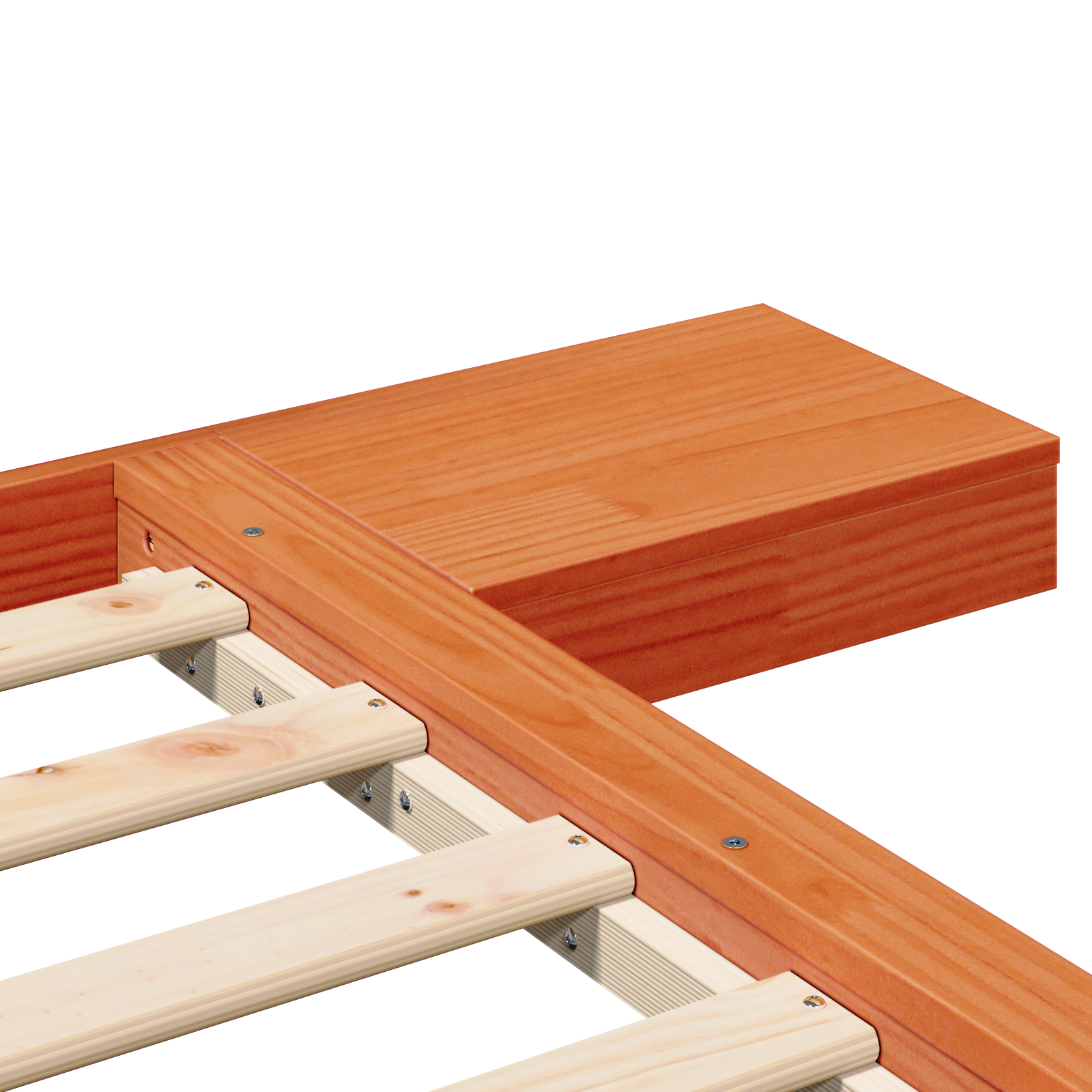 Bed Frame Brown 120 x 200 cm Wood - Image 8