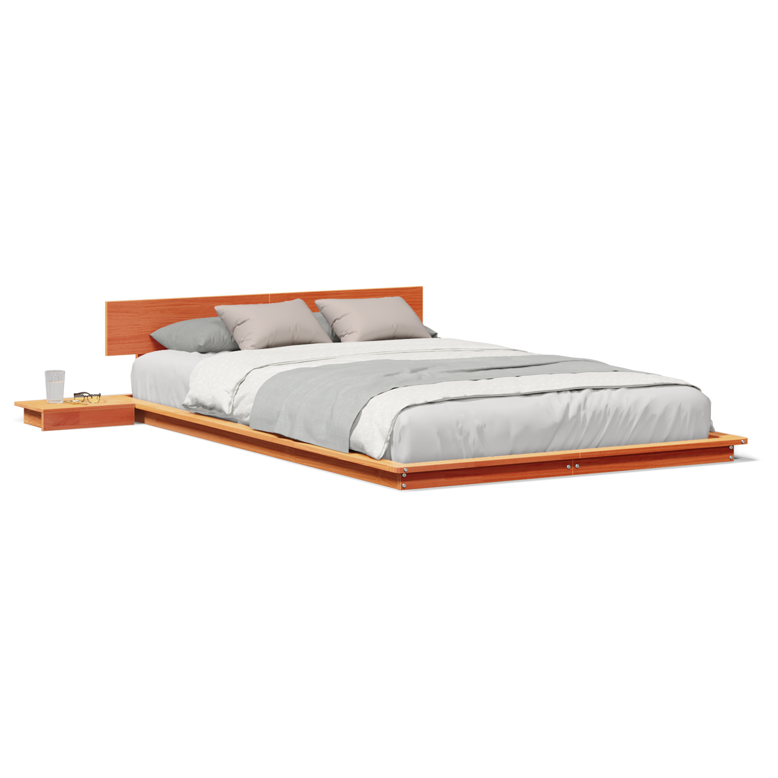 Bed Frame Brown 120 x 200 cm Wood - Image 4