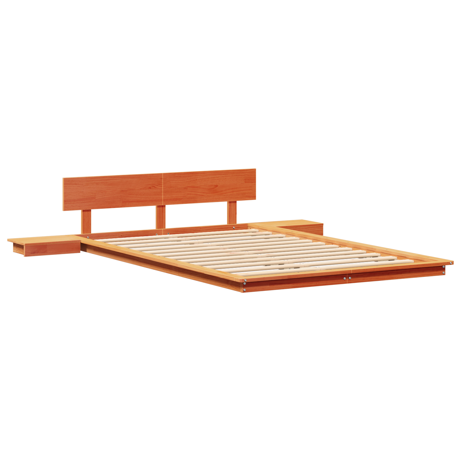 Bed Frame Brown 120 x 200 cm Wood - Image 2