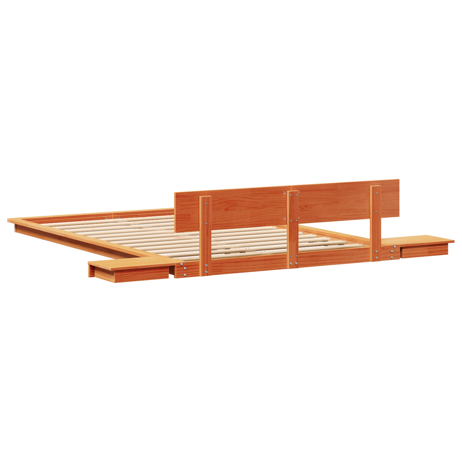 Bed Frame Brown 120 x 200 cm Wood - Image 7