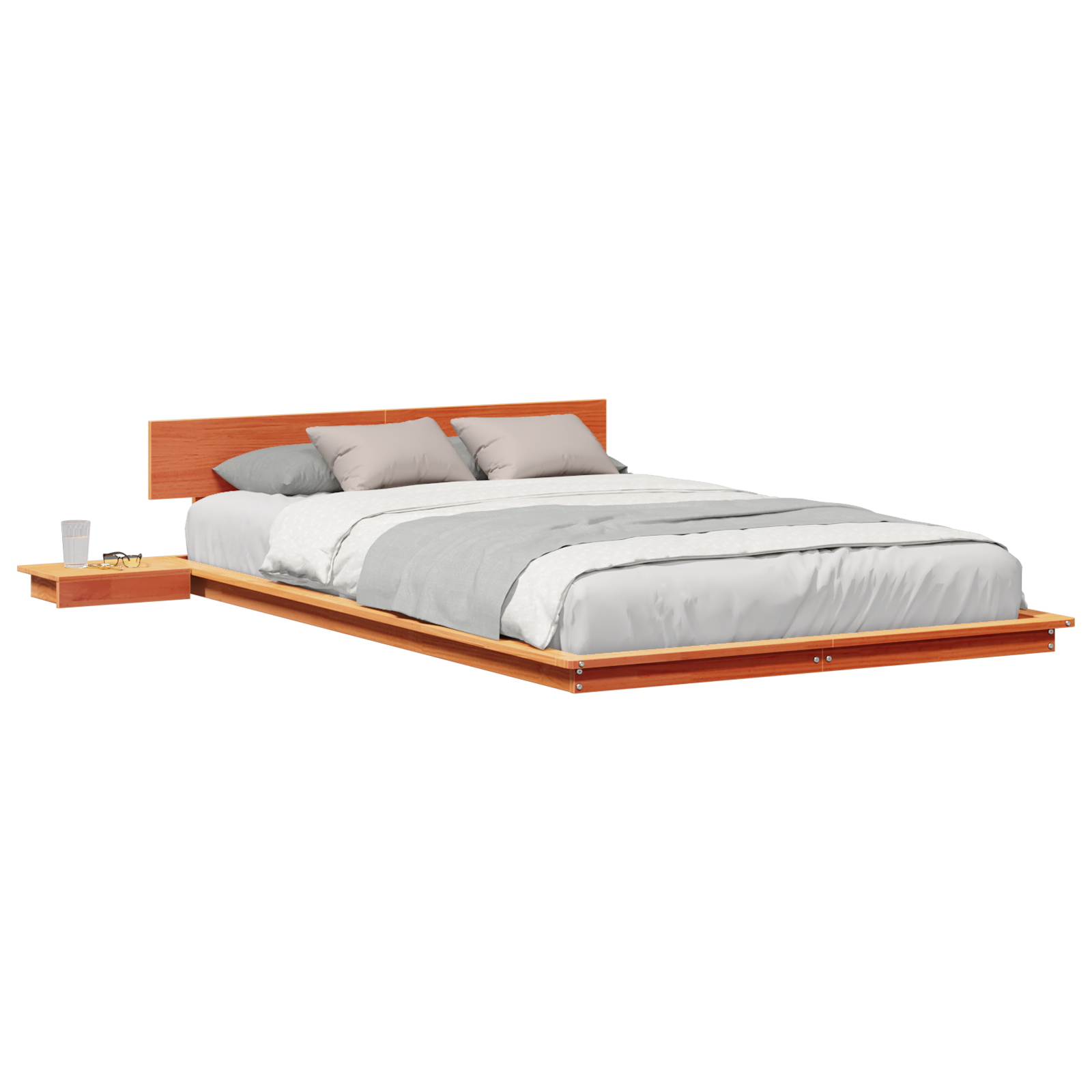 Bed Frame Brown 120 x 200 cm Wood - Image 3