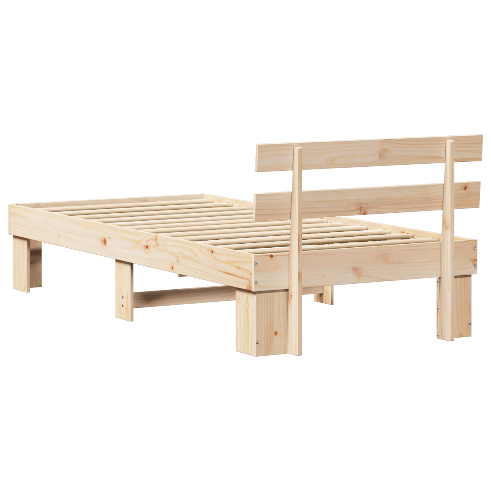 Bed Frame with Headboard 80x200 cm Solid Wood Pine - Image 8