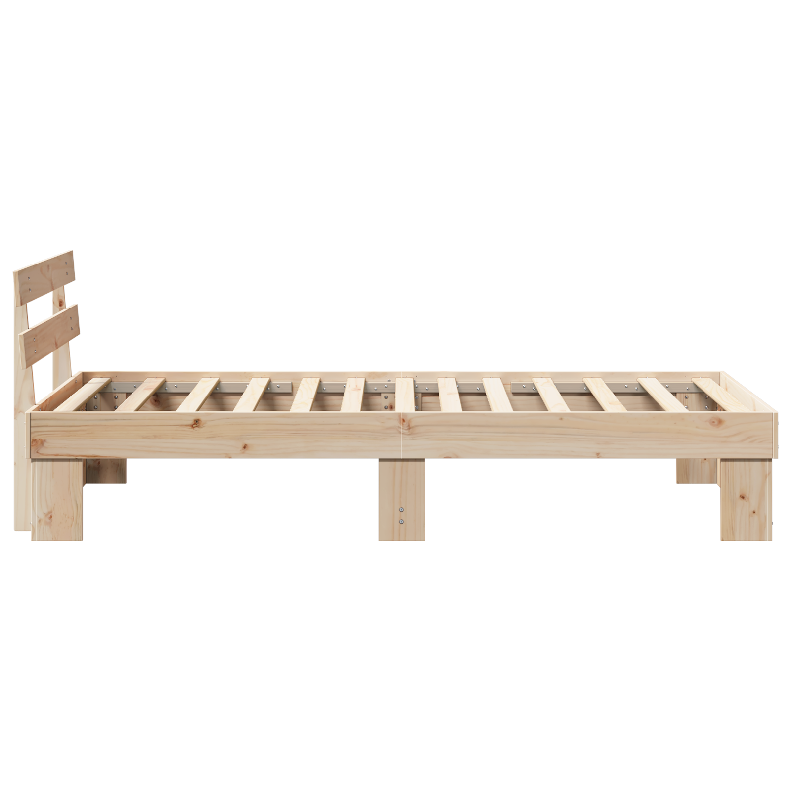 Bed Frame with Headboard 80x200 cm Solid Wood Pine - Image 7