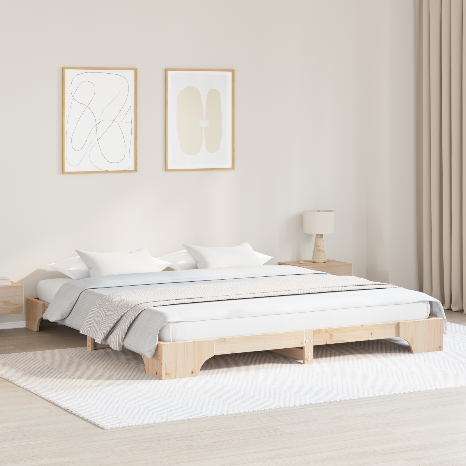 Bedframe 180×200 cm Massief Grenenhout