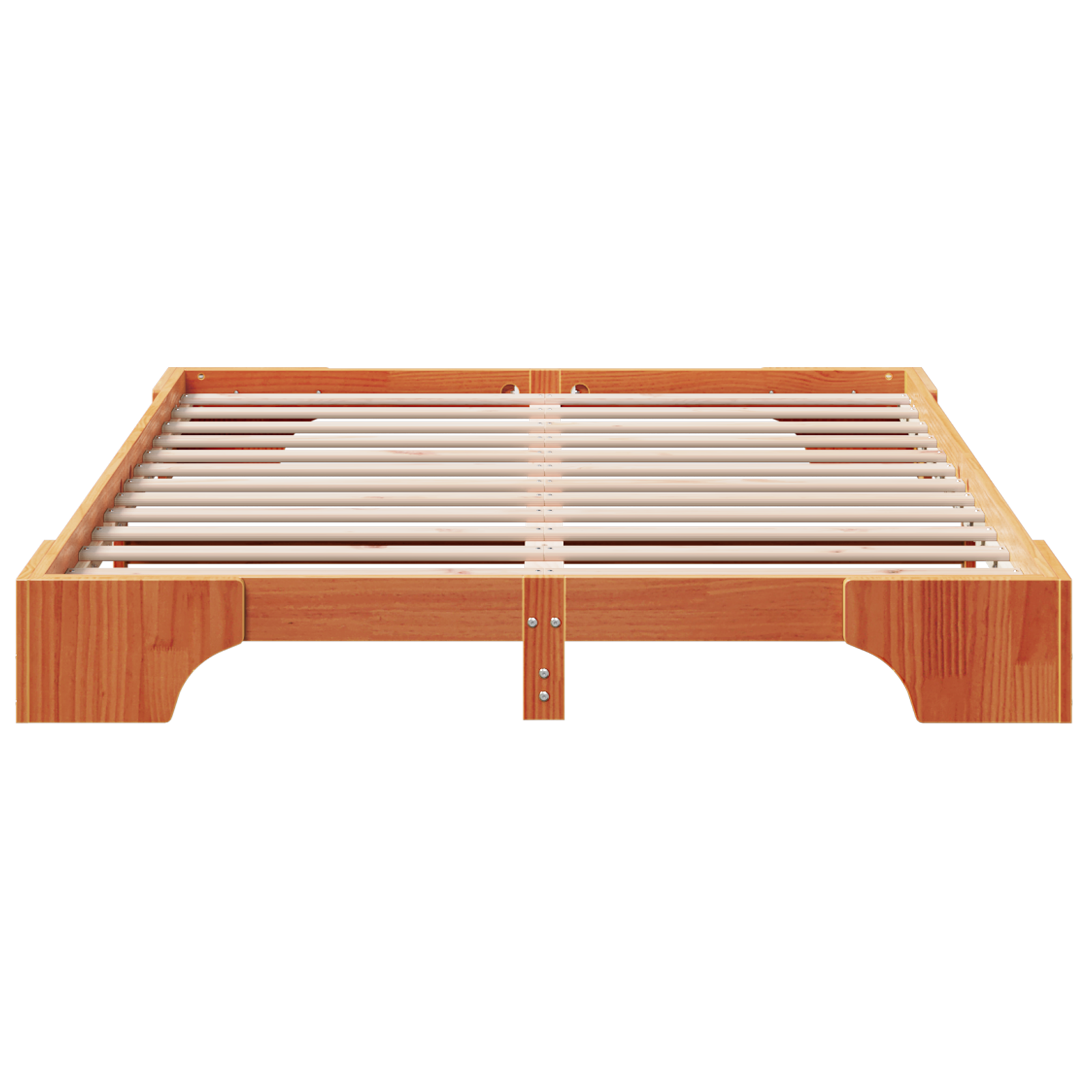 Bed Frame Wax brown Solid Wood 150 x 200 cm Durable Bed Frame - Image 6