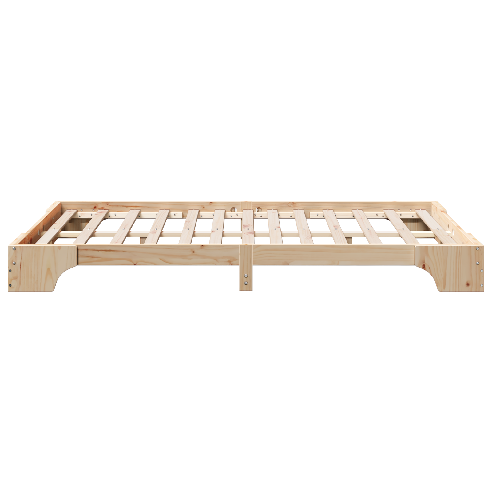 Bed Frame Natural Solid Pine wood 120 x 200 cm Durable - Image 7