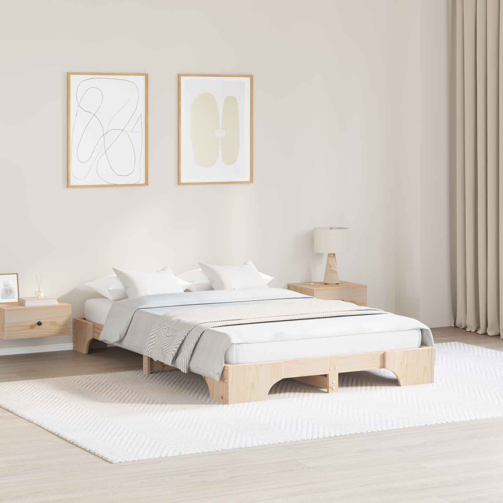Bedframe 120×190 cm van Massief Grenenhout