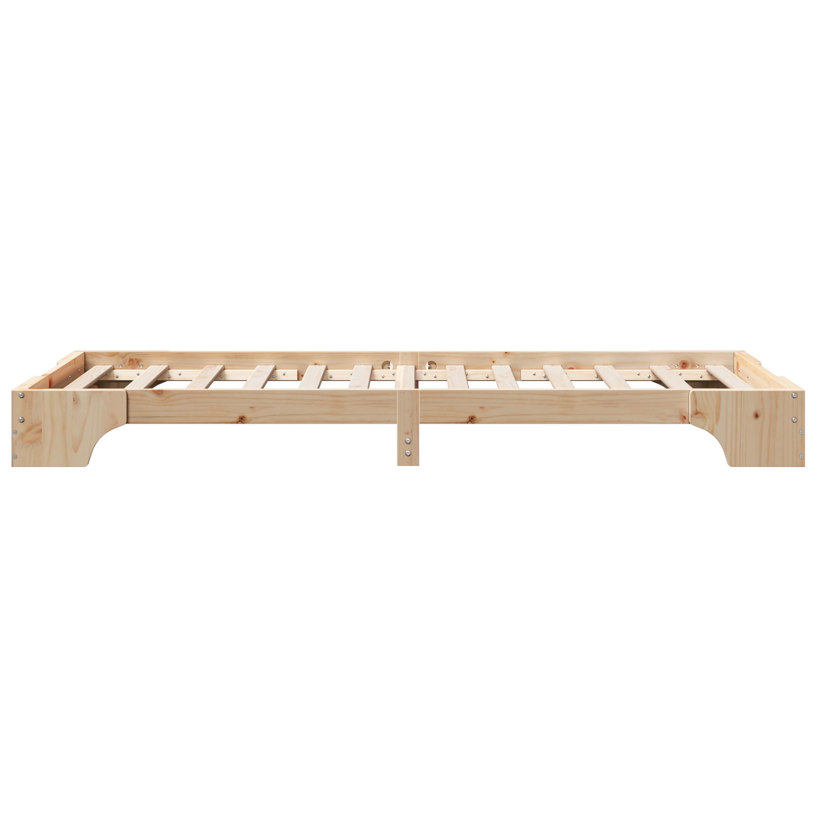 Bed Frame Natural Pine Wood 100 x 200 cm Durable Bed Frame - Image 7