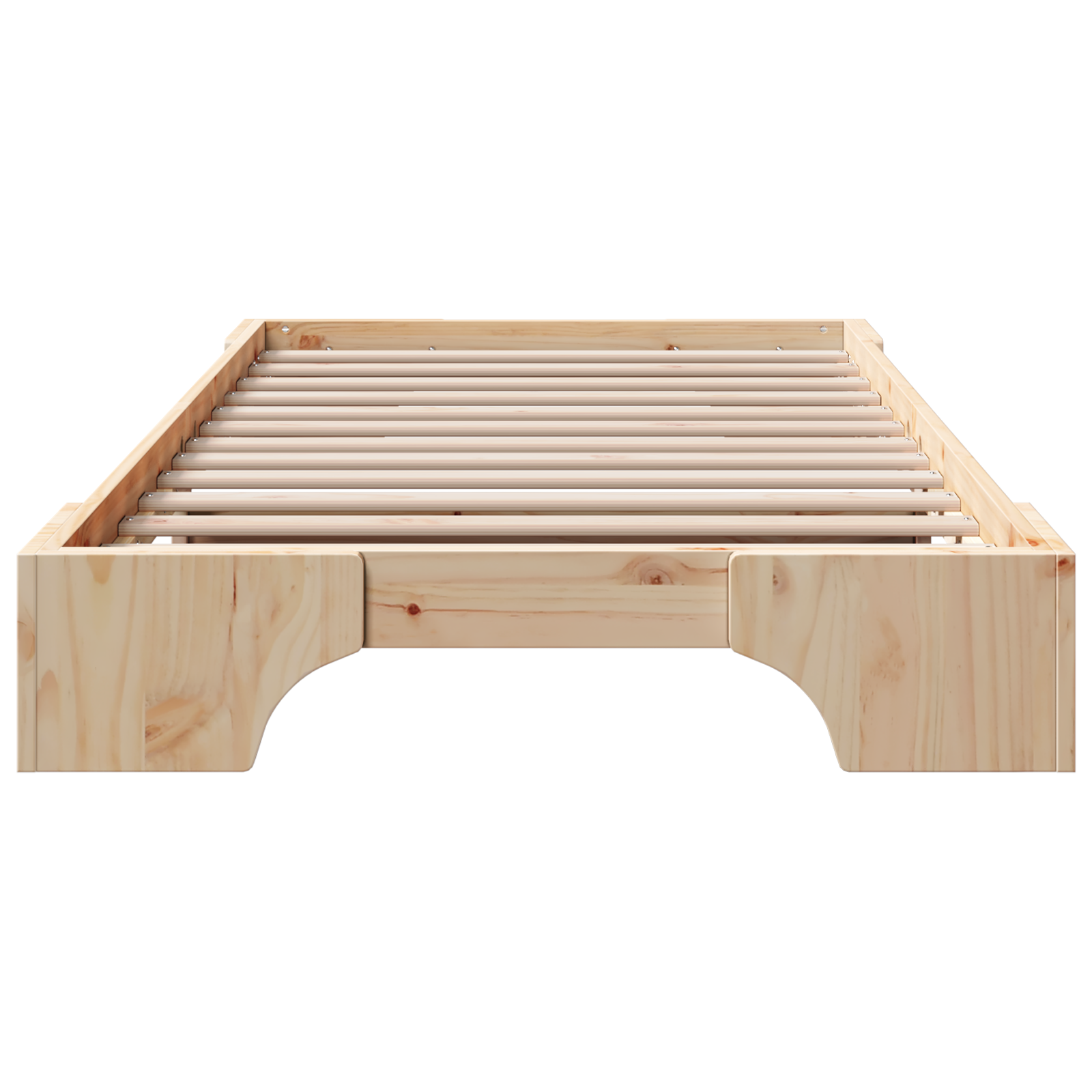 Bed Frame Natural Pine Wood 90 x 200 cm Durable Bed Frame - Image 6