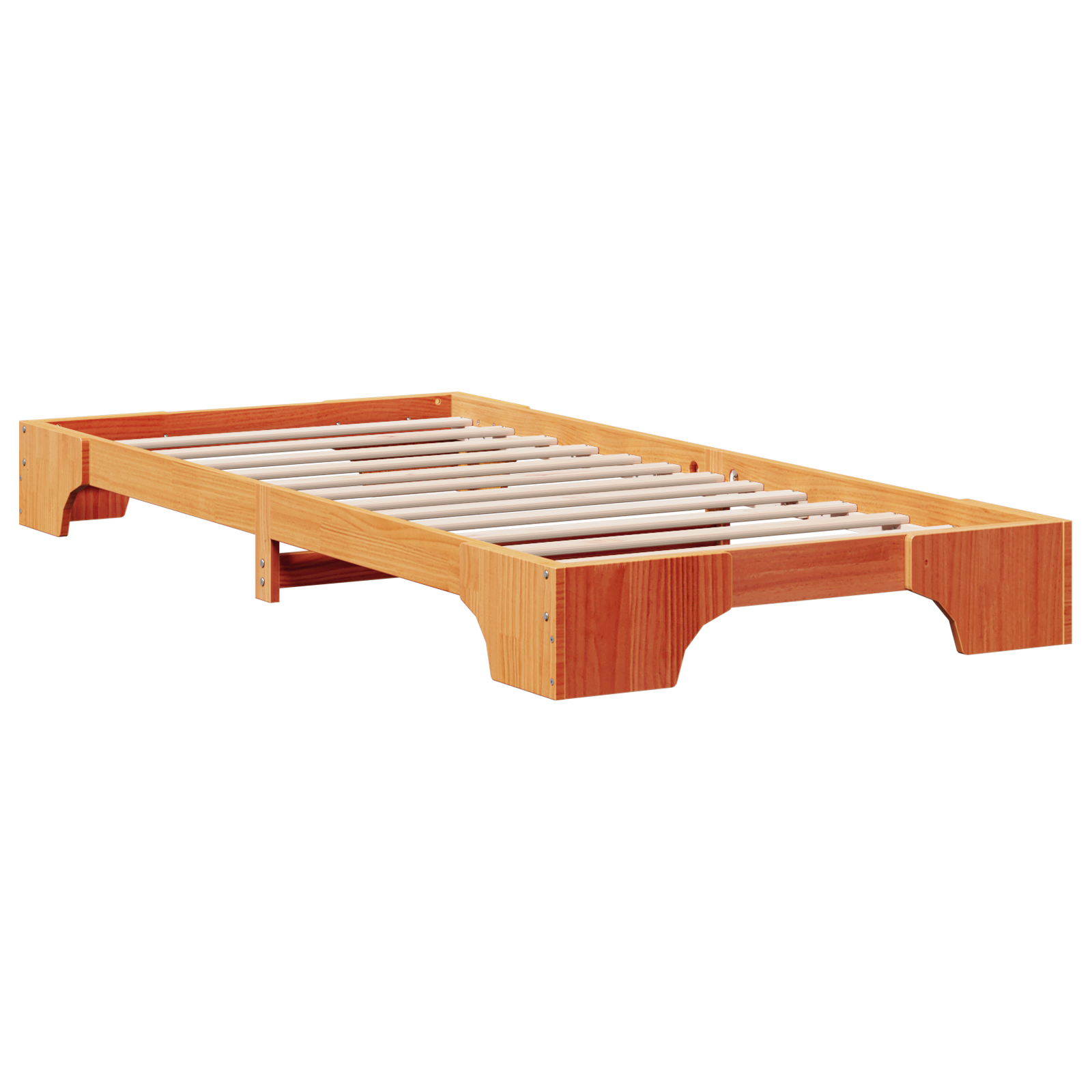  vidaXL Wax Barna Tömör Fenyőfa Ágykeret 90x200 cm akciós termékkép 1