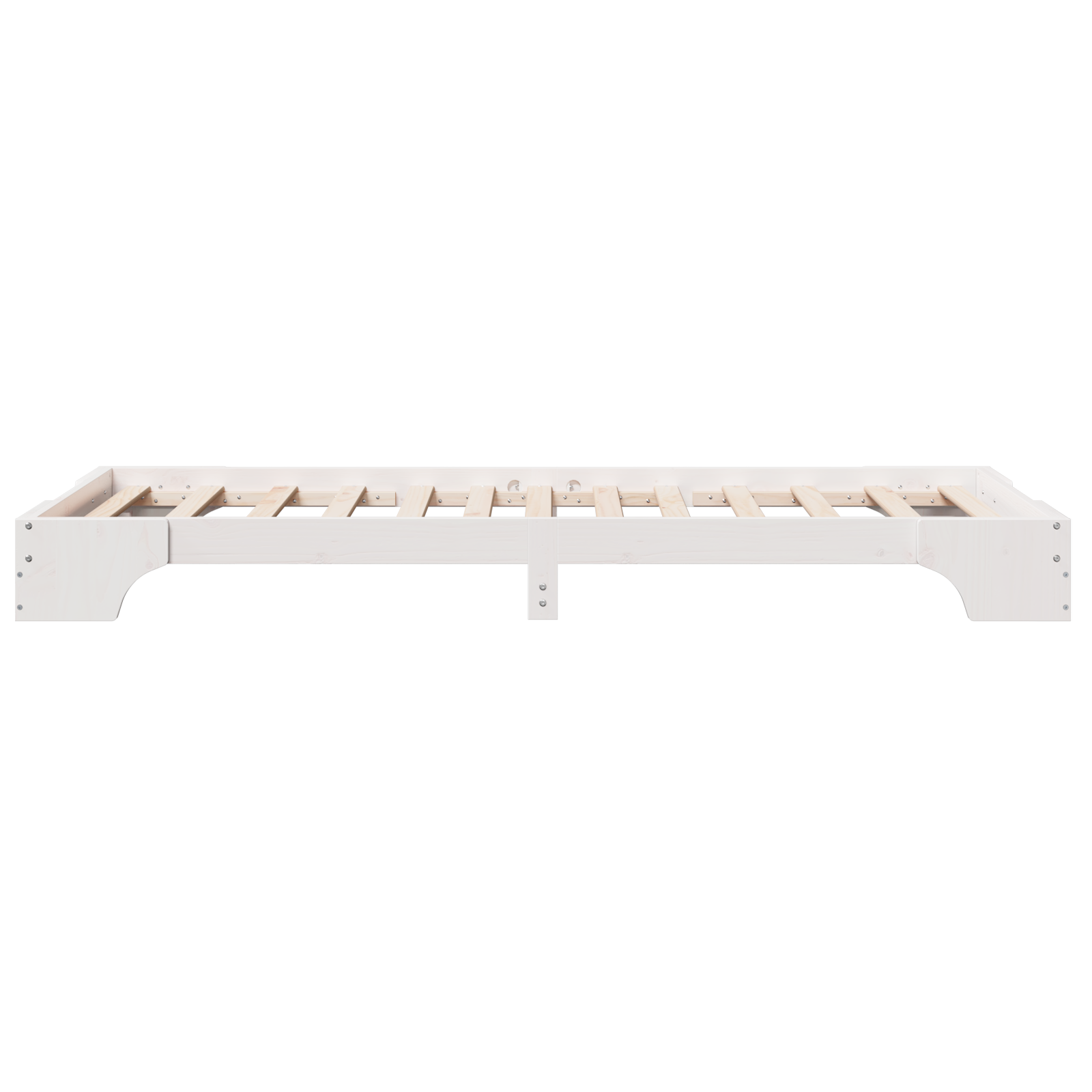 Bed Frame White Solid Pine wood 80 x 200 cm Lightweight - Image 7