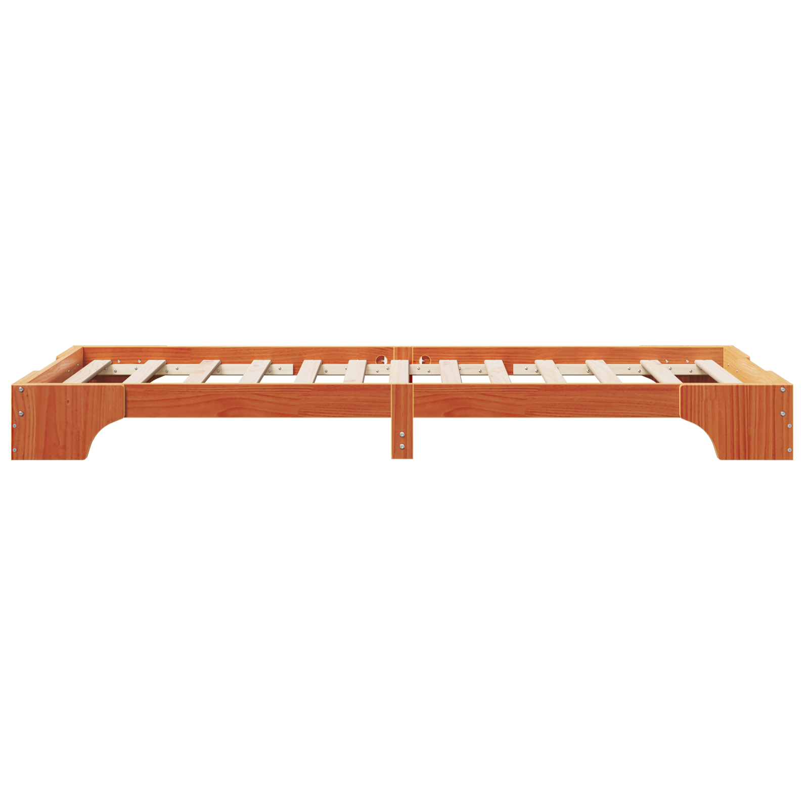 Bed Frame Wax brown Solid Wood 80 x 200 cm Bed Frame - Image 7