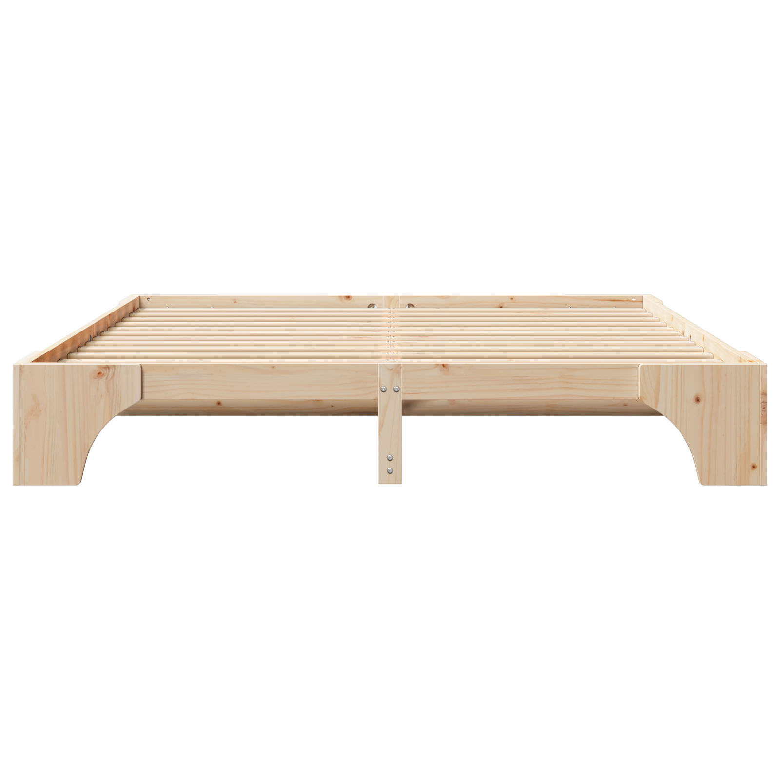 Bed Frame Natural Solid Pine wood 180 x 200 cm Simple - Image 6