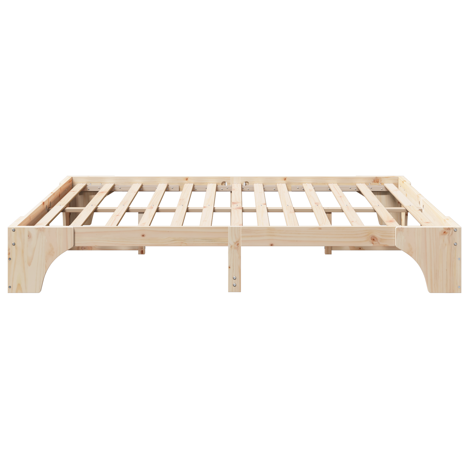 Bed Frame Natural Solid Pine wood 180 x 200 cm Simple - Image 7
