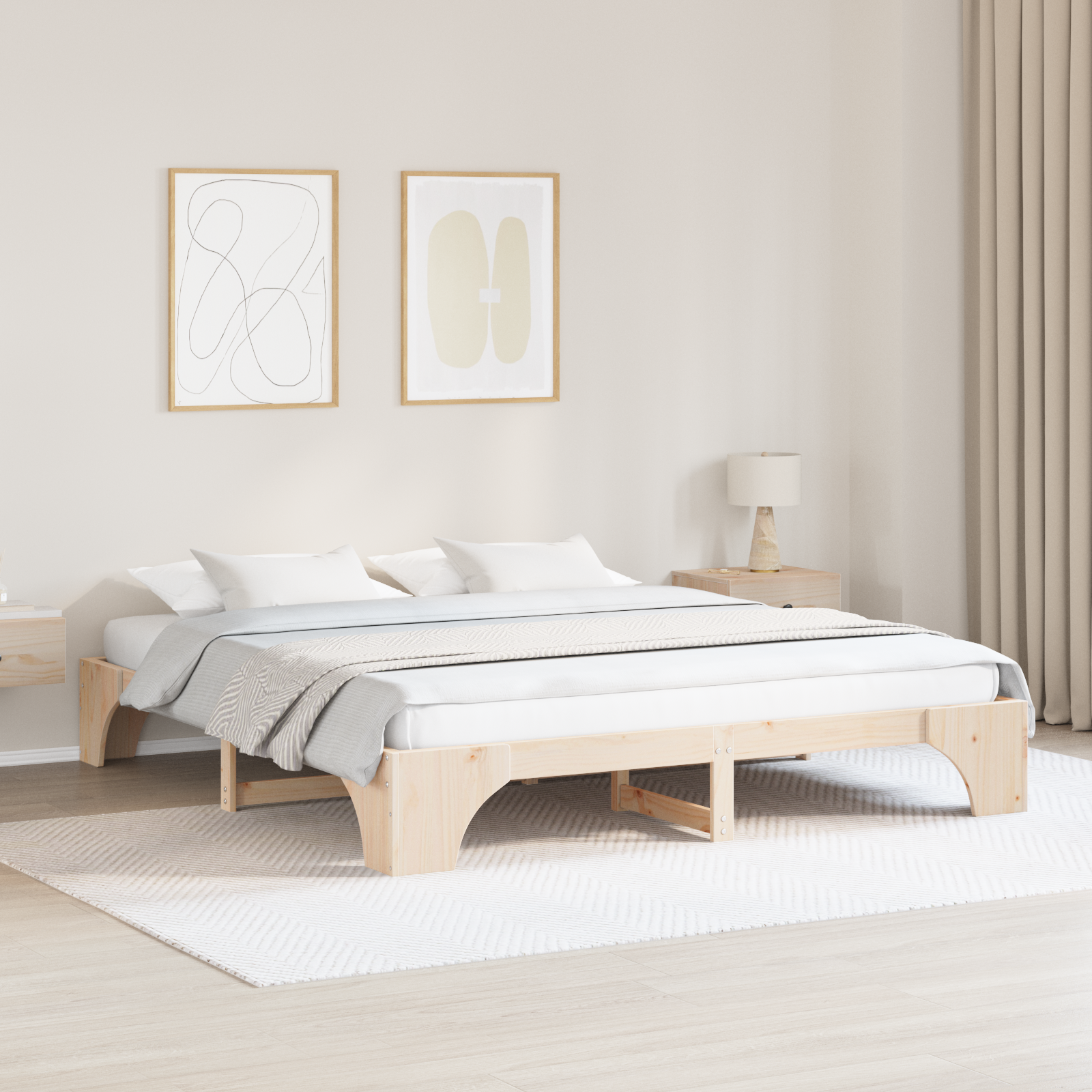 Bedframe 180×200 cm Massief Grenenhout