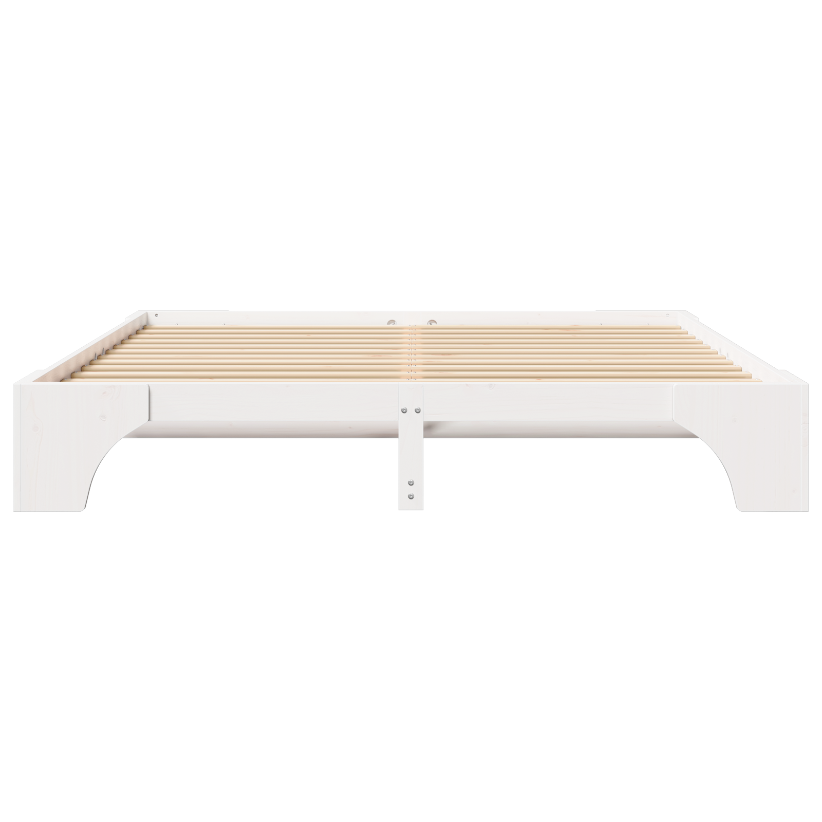 Bed Frame White Solid Wood 180 x 200 cm Bed Frame Rectangular - Image 6