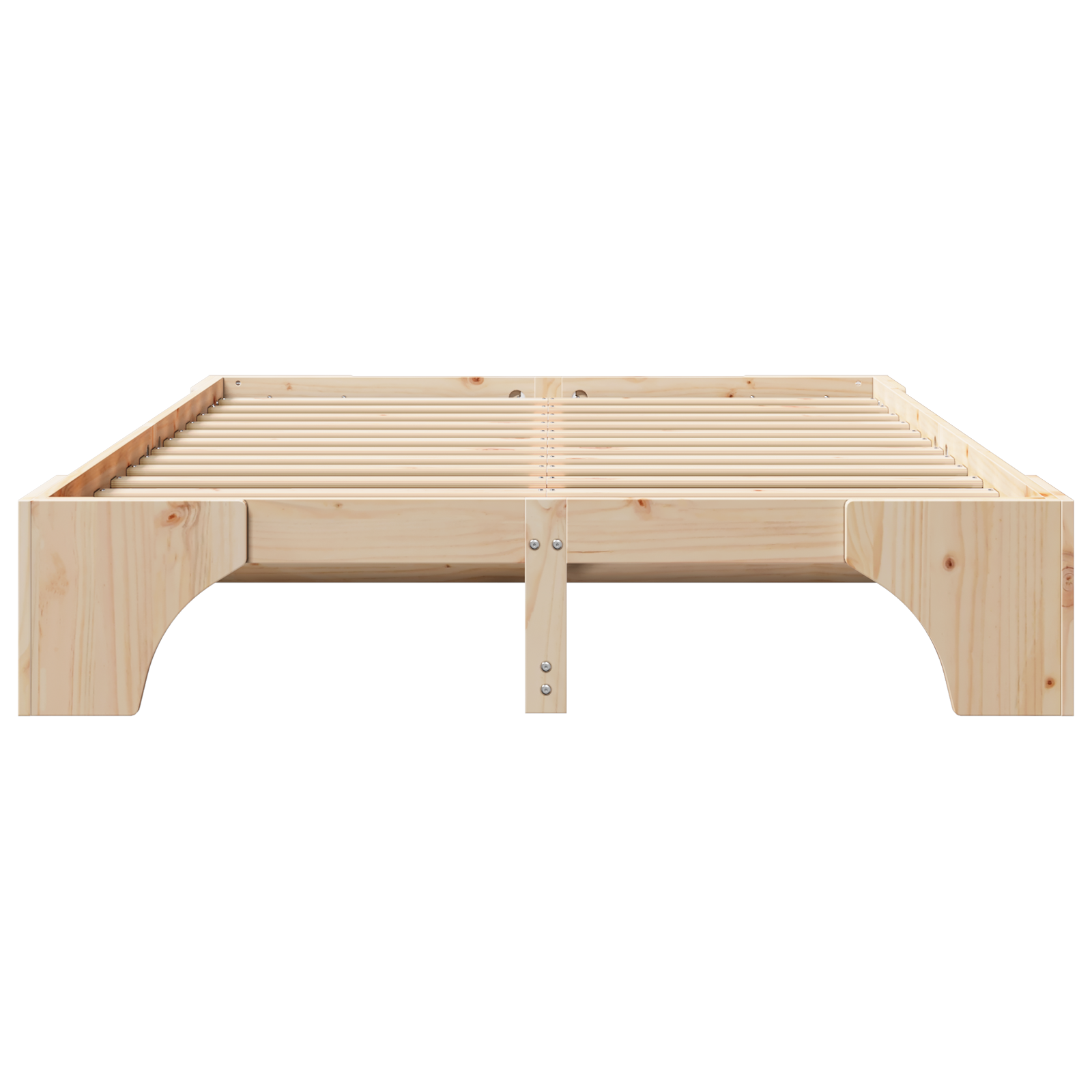 Bed Frame Natural Solid Pine wood 140 x 200 cm Durable - Image 6