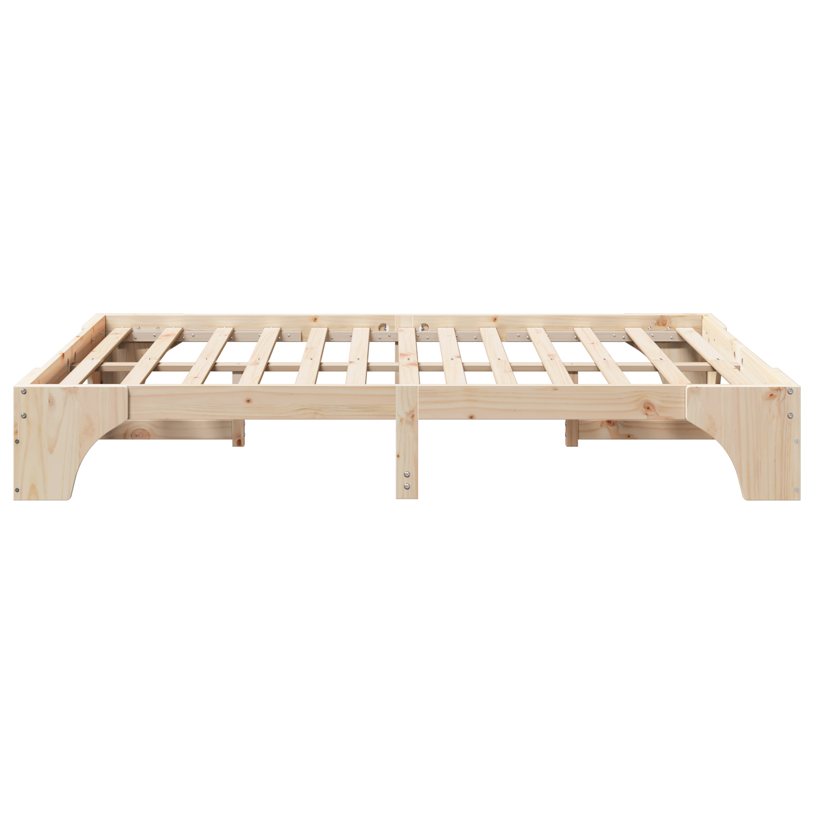 Bed Frame Natural Solid Pine wood 140 x 200 cm Durable - Image 7