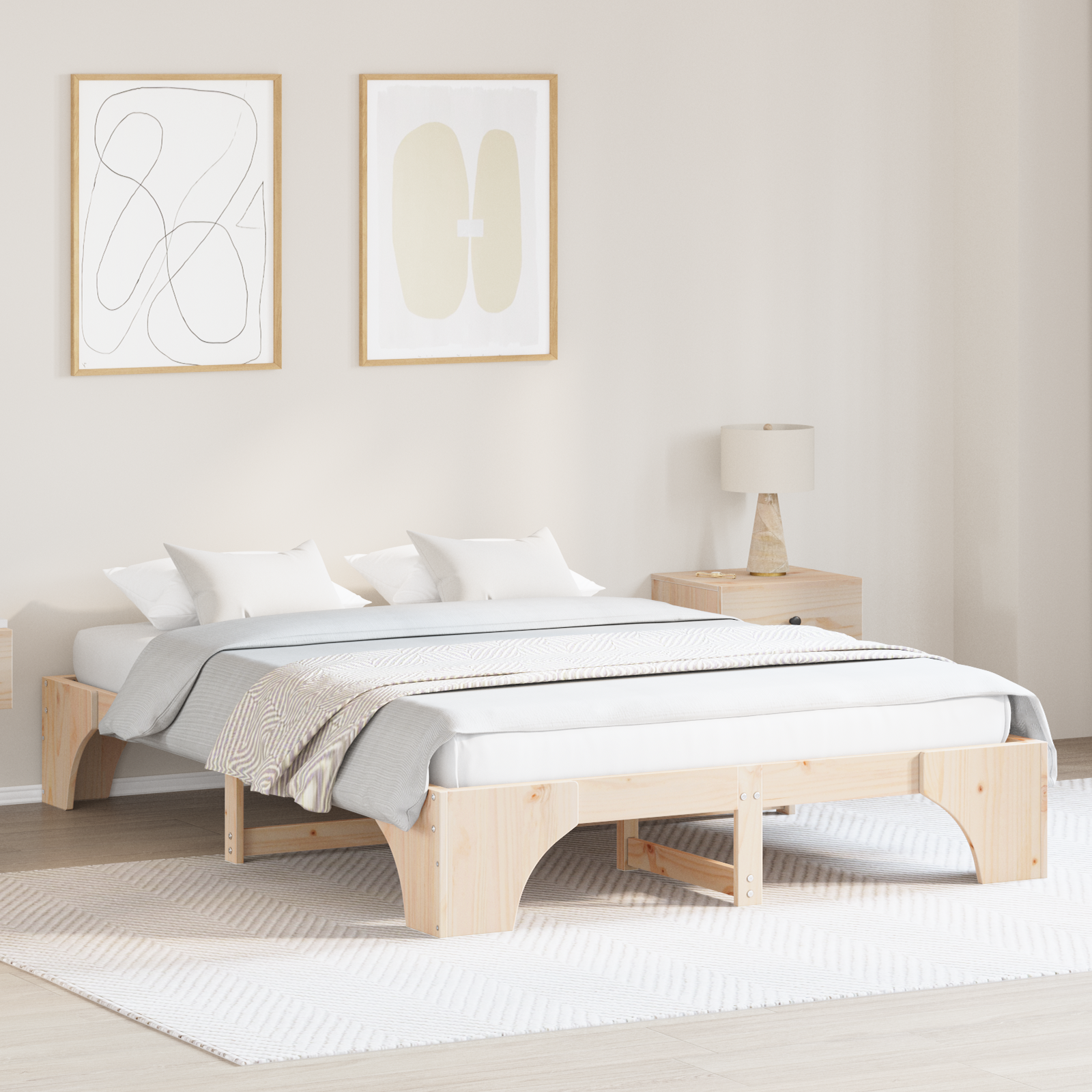 Bedframe 140×200 cm van Massief Grenenhout