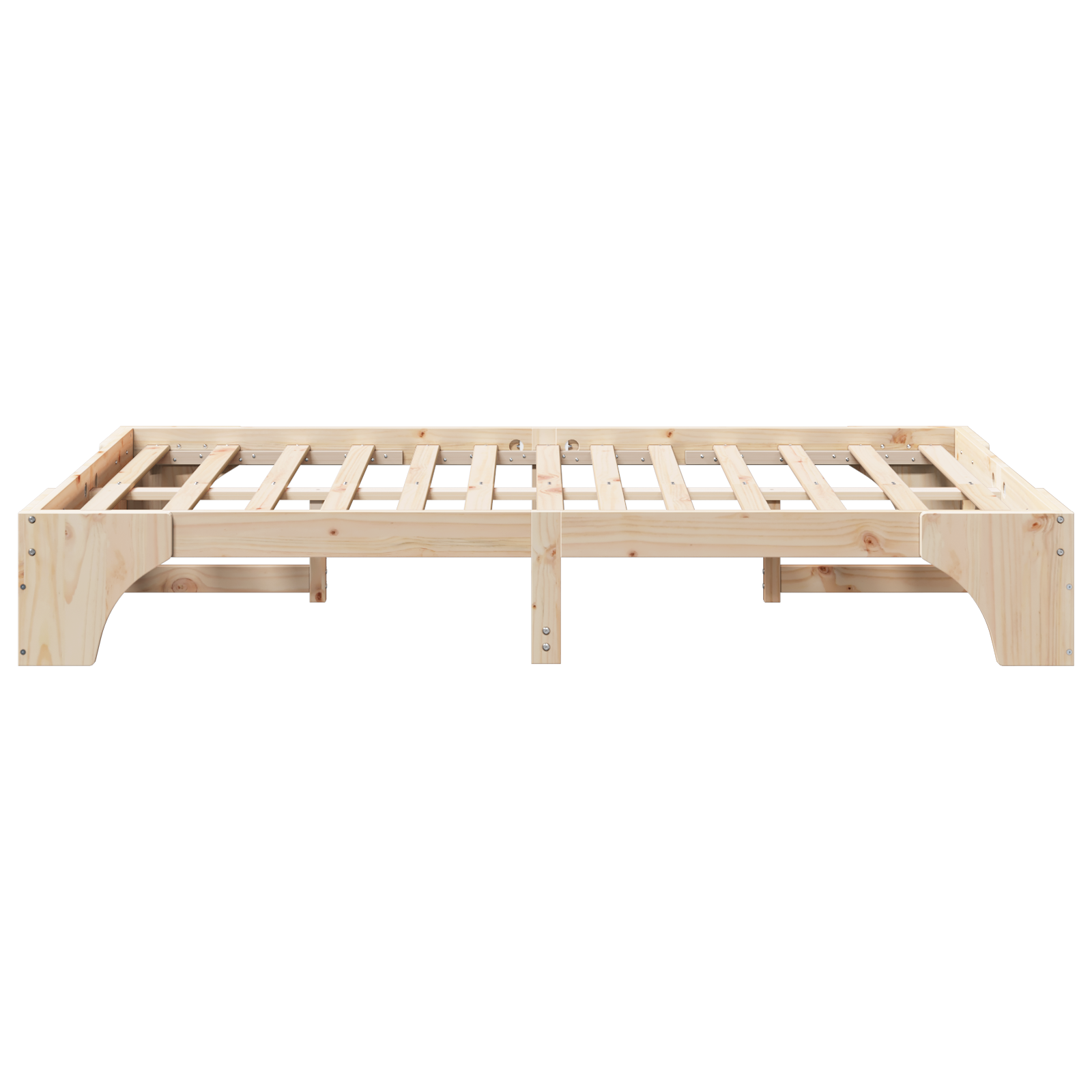 Bed Frame Natural Solid Pine wood 120 x 200 cm Durable - Image 7