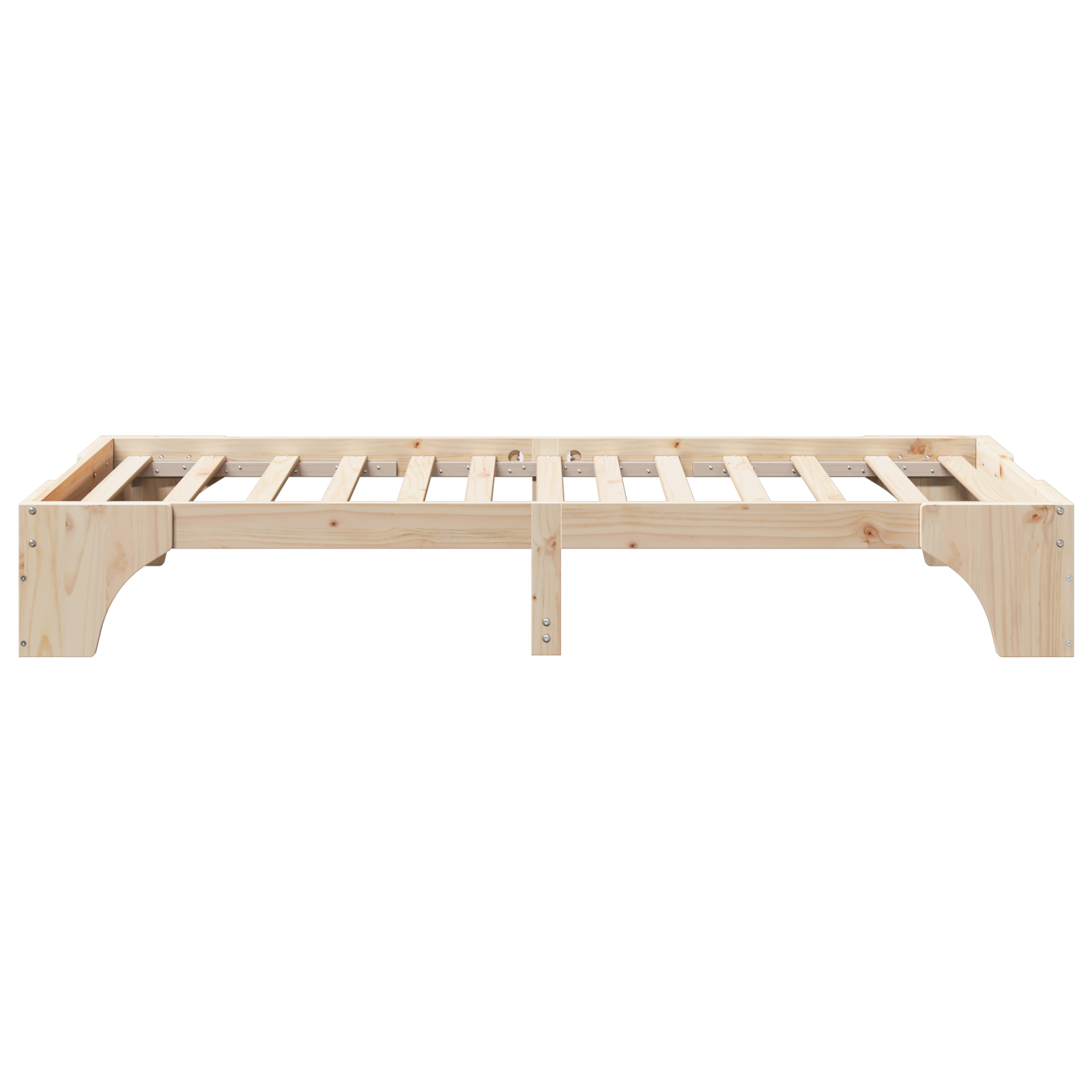 Bed Frame Natural Wood Solid Pine wood Single Durable - Image 7