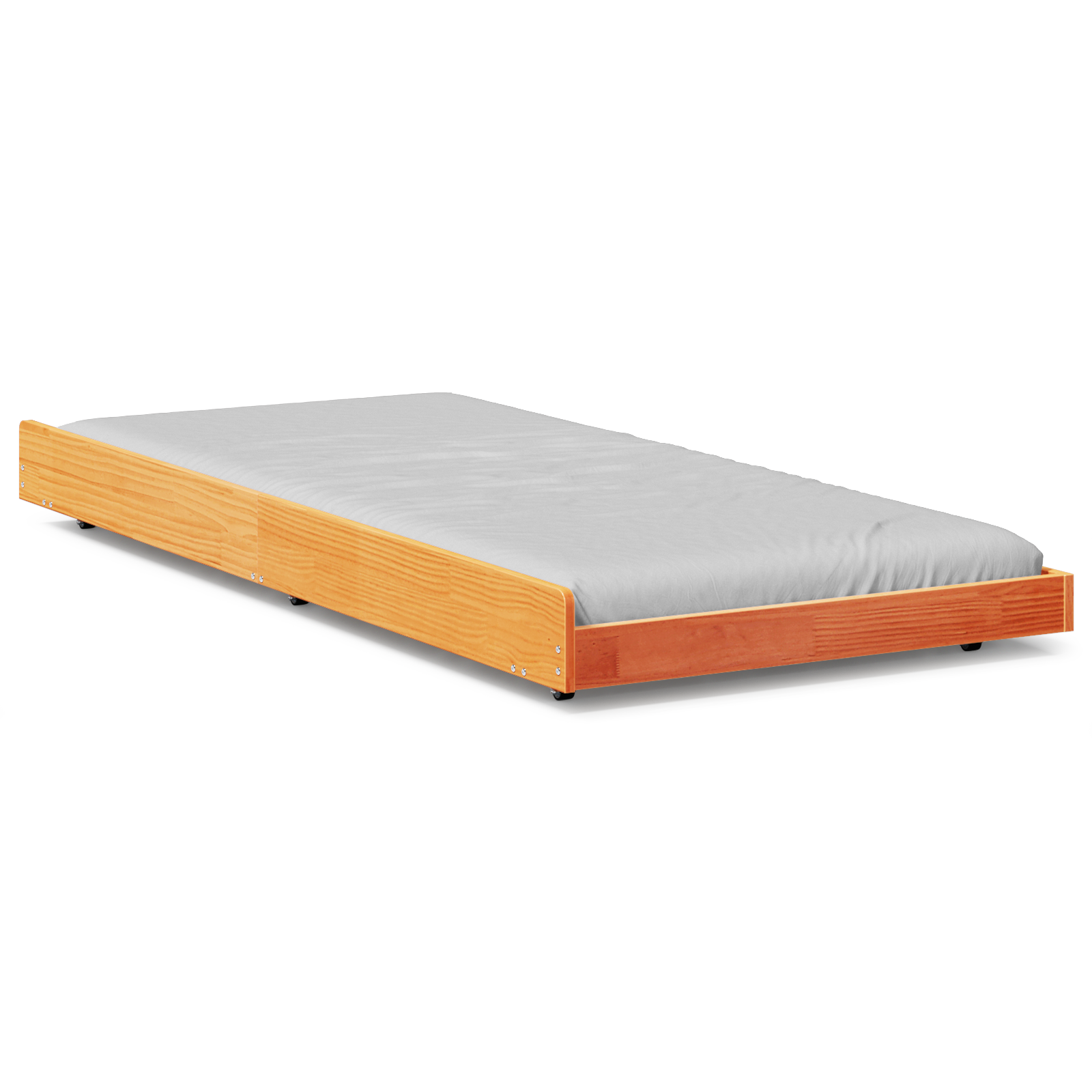 Bed Frame Wax brown Solid pine wood Single Bed Frame - Image 4