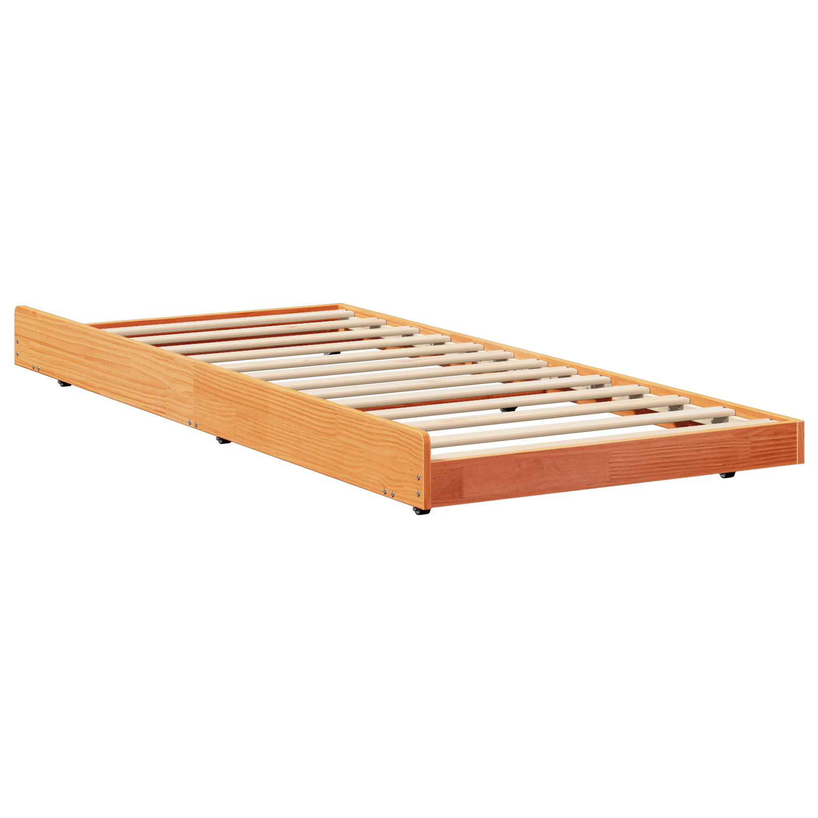 Bed Frame Wax brown Solid pine wood Single Bed Frame - Image 3